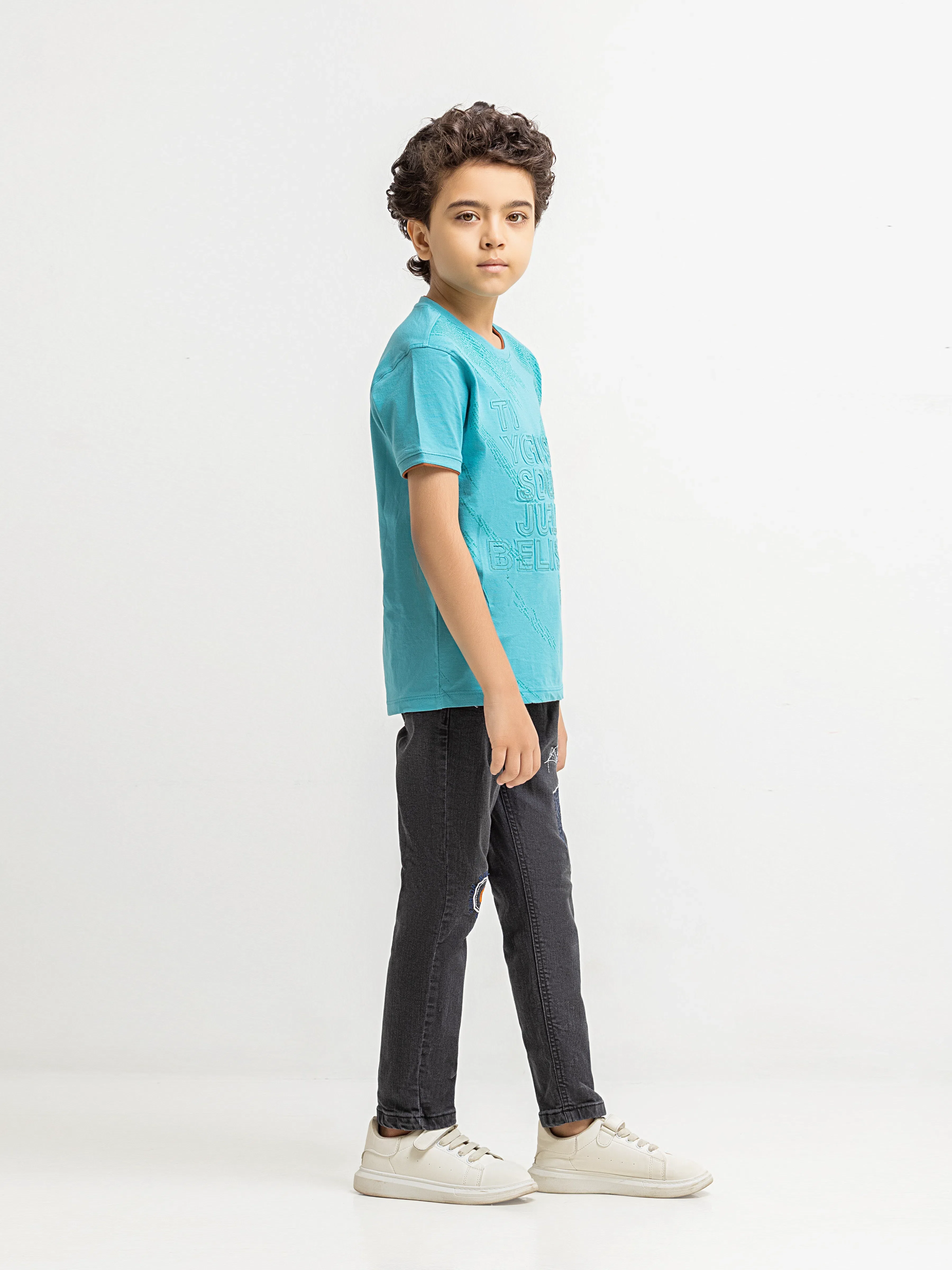 Boy's Teal T-Shirt - EBTTS5-014 - Image 5