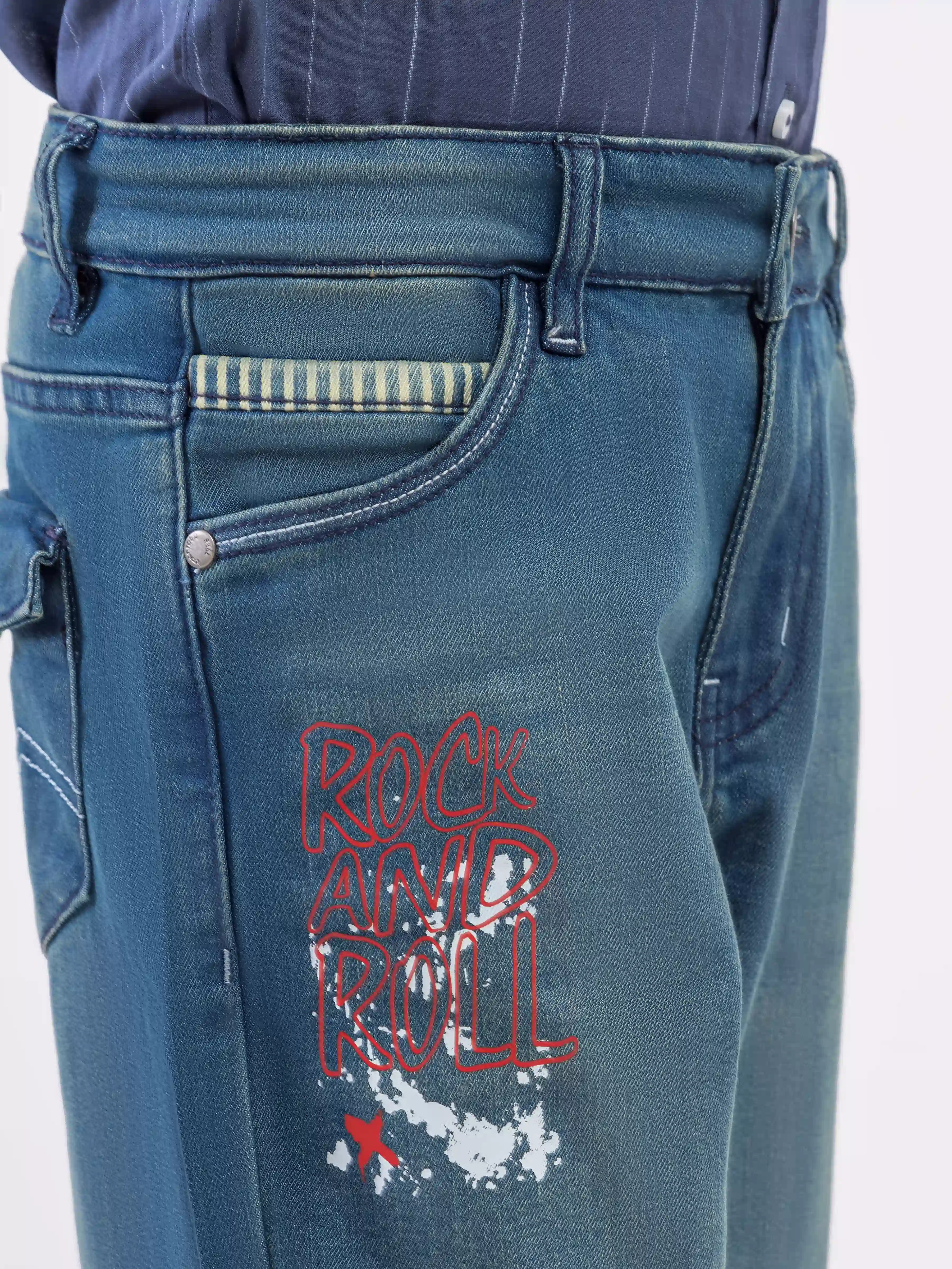 Boy's Tint Blue Denim Pant - EBBDP6-003 - Image 2