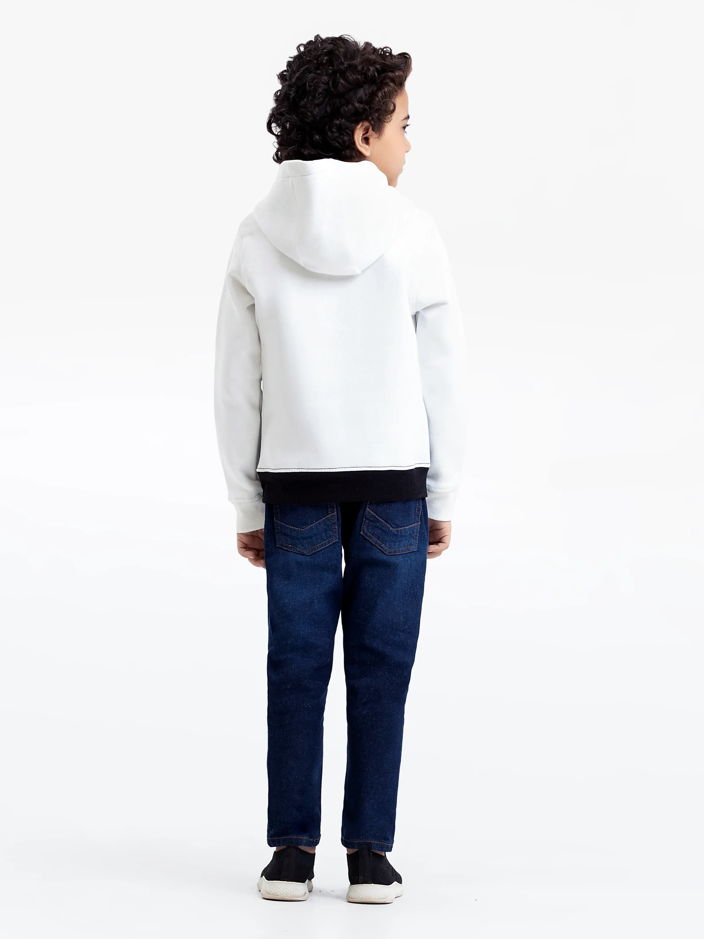 Boy's White & Black Hoodie - EBTH23-004 - Image 4