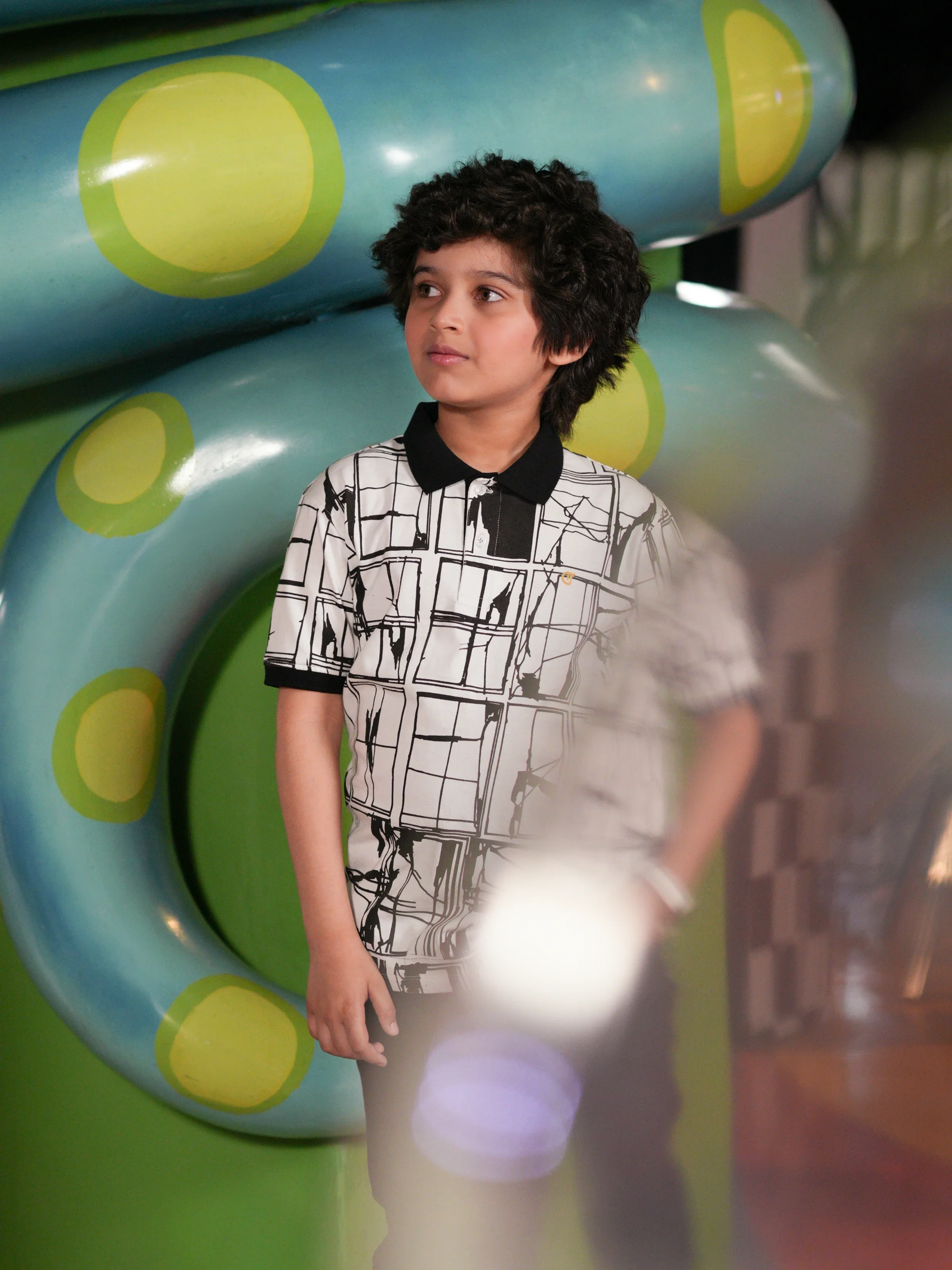 Boy's White & Black Polo Shirt - EBTPS6-018 - Image 3