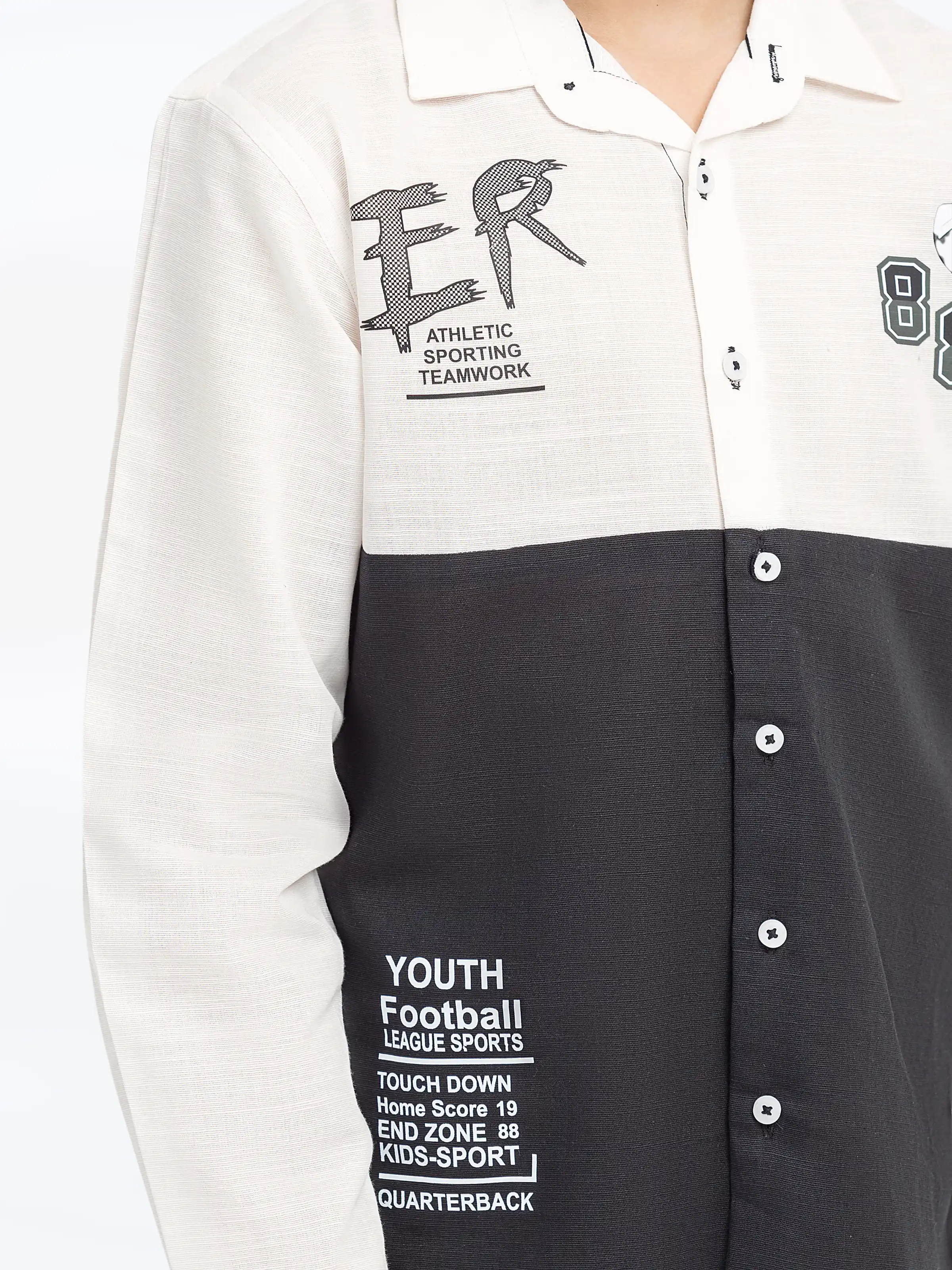Boy's White & Black Shirt - EBTS5-27575 - Image 4