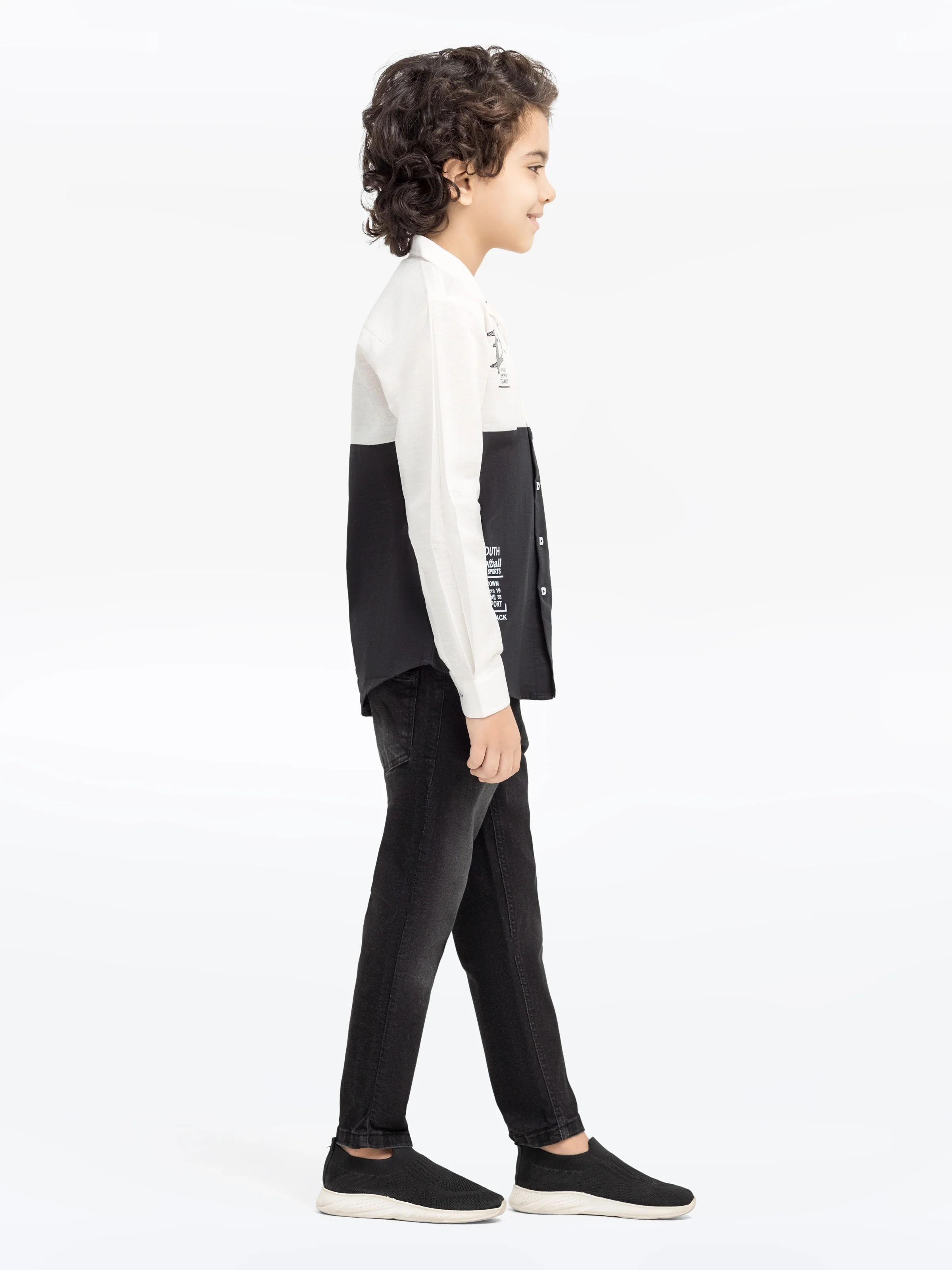 Boy's White & Black Shirt - EBTS5-27575 - Image 5