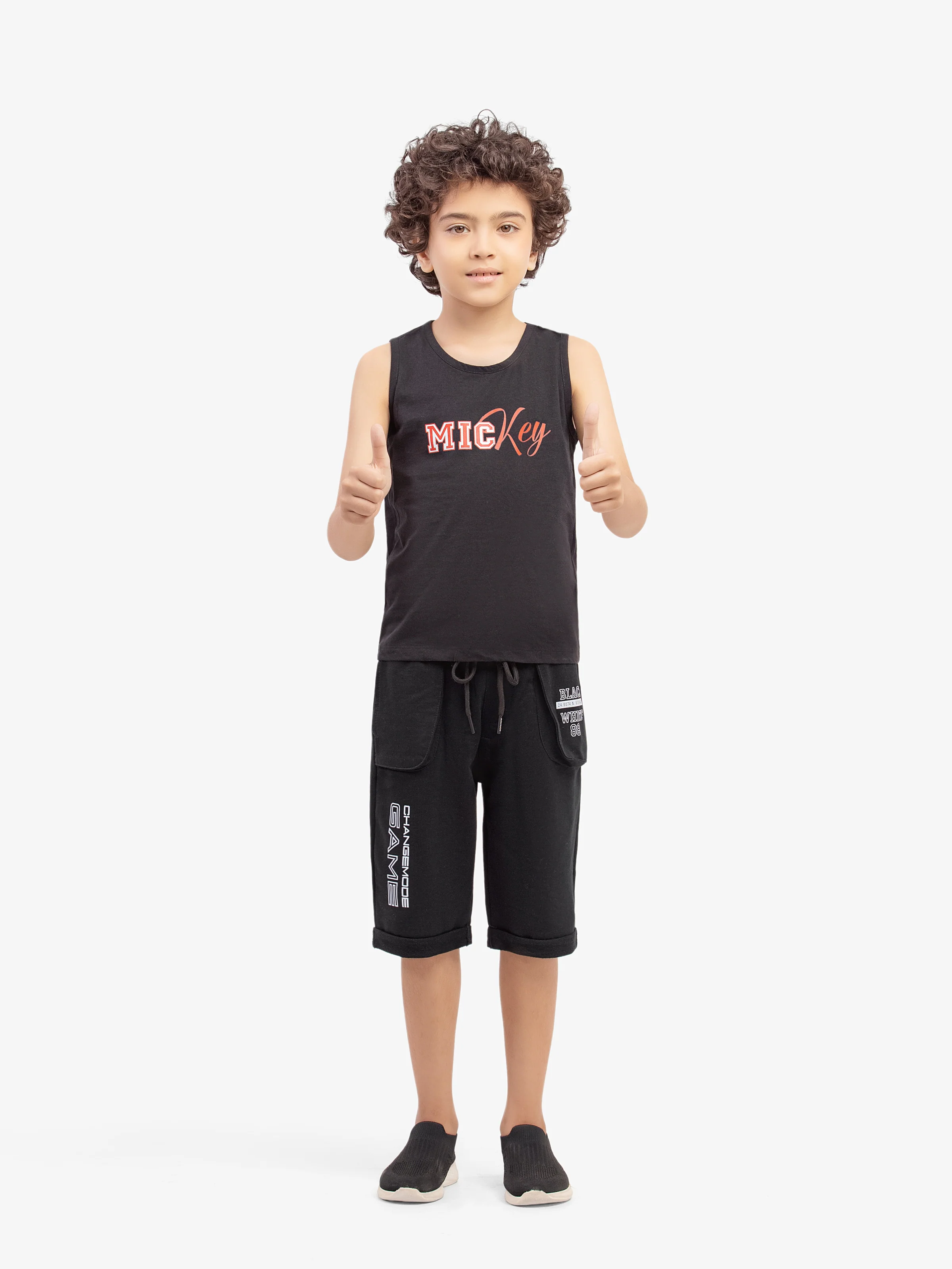 Boy's White & Black Shirt - EBTS5-27635-2P - Image 3