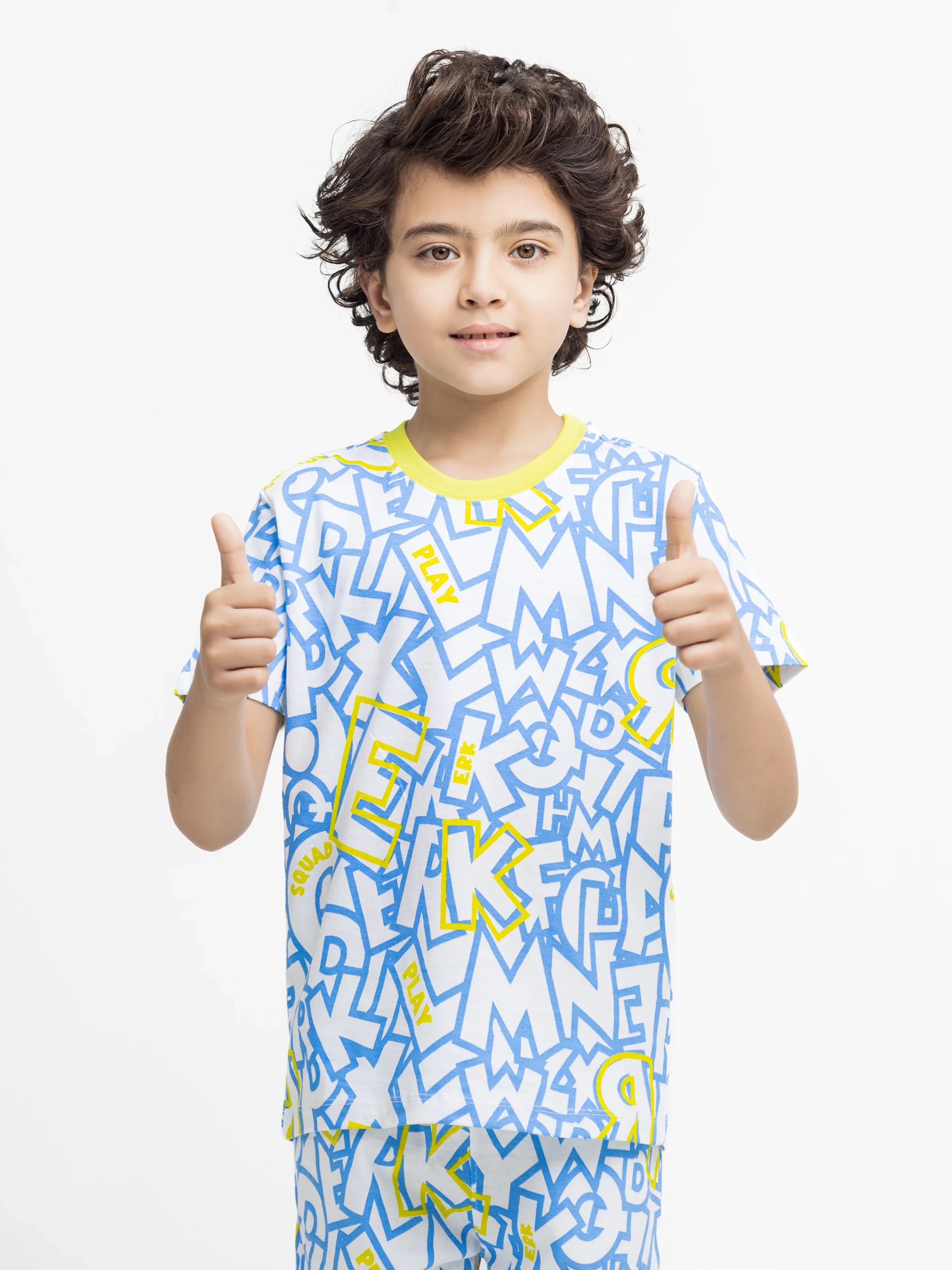 Boy's White & Blue Co Ord Set - EBTCS5-017 - Image 2