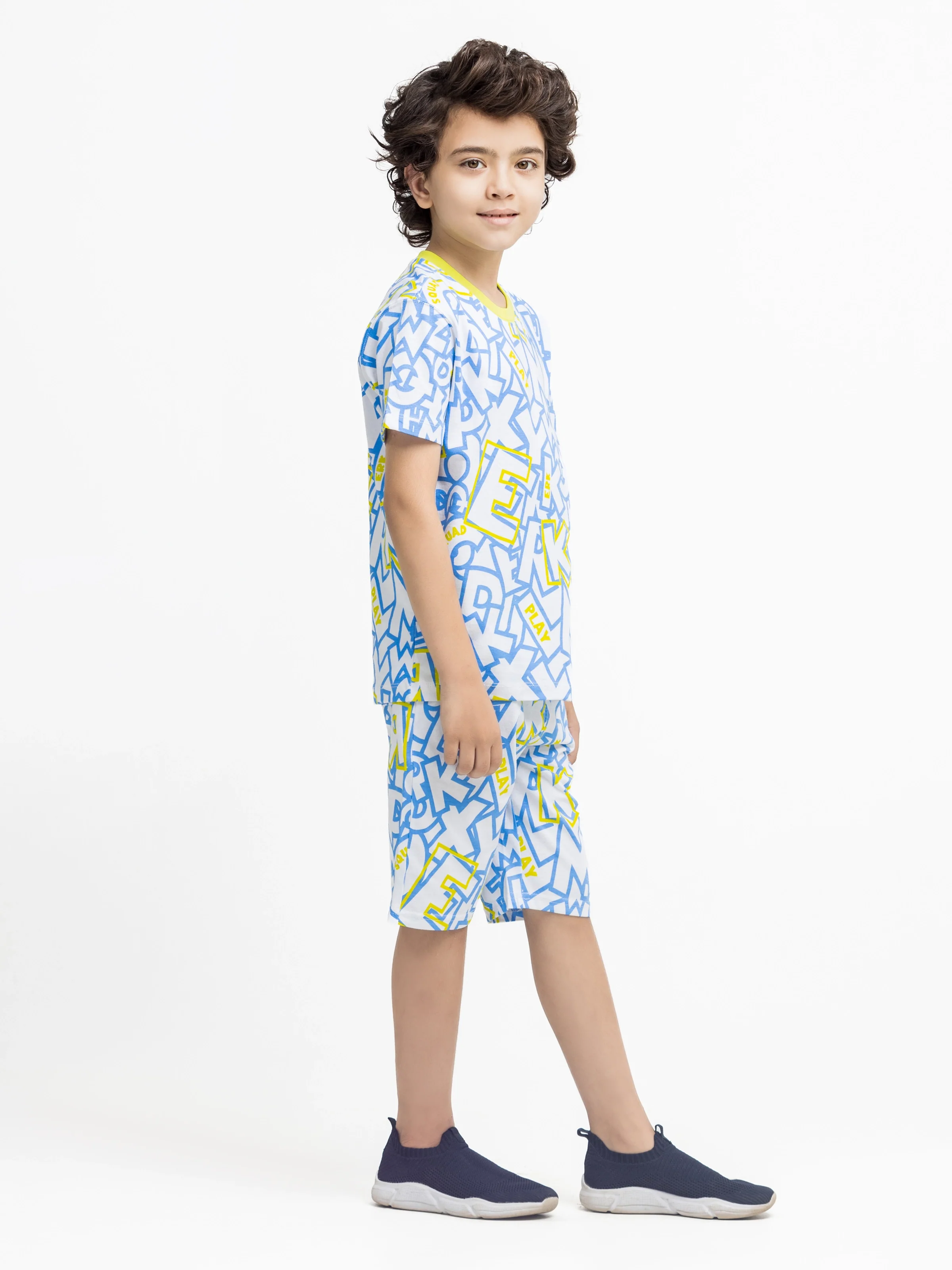 Boy's White & Blue Co Ord Set - EBTCS5-017 - Image 4