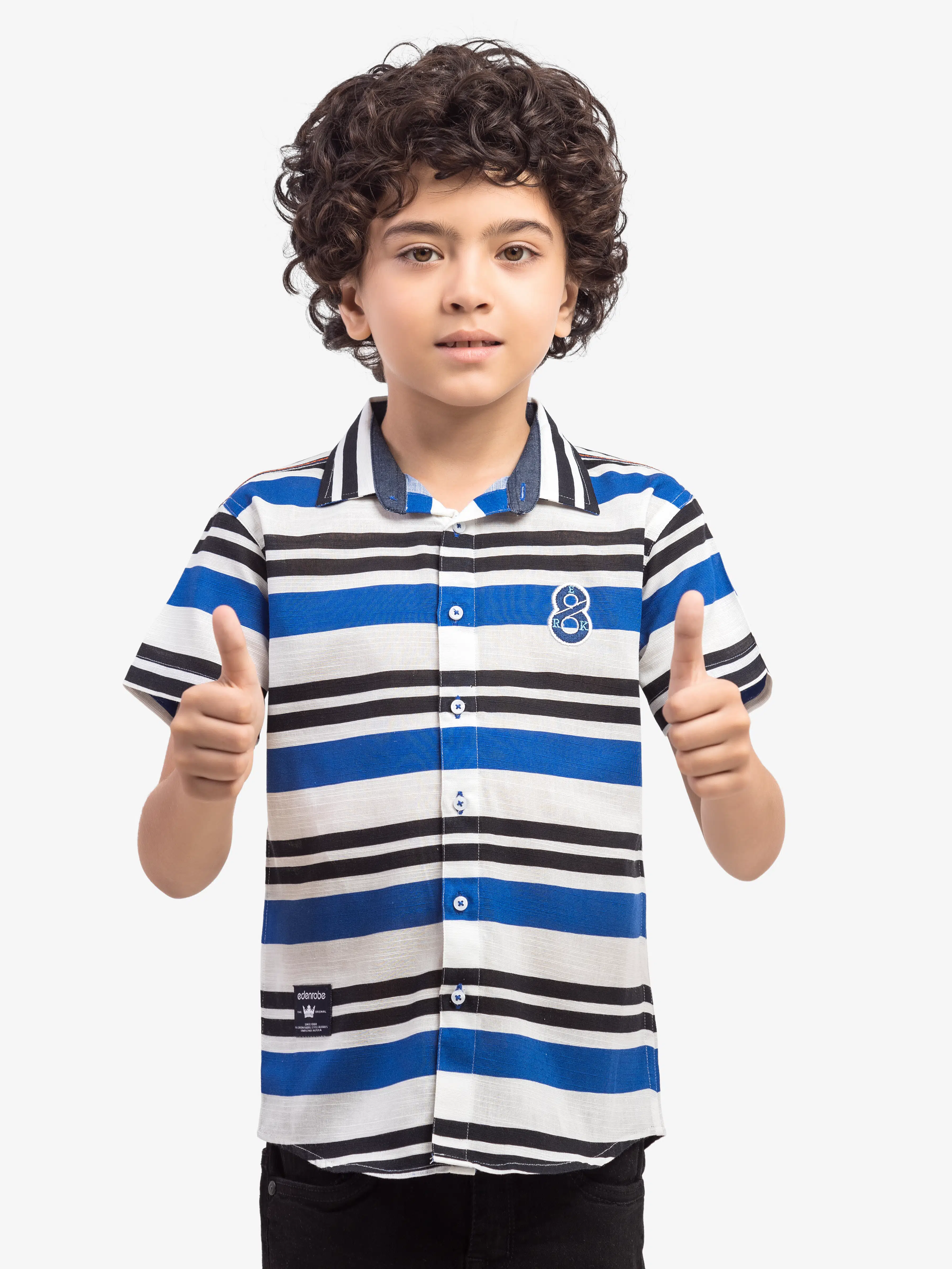 Boy's White & Blue Shirt - EBTS5-27620 - Image 2