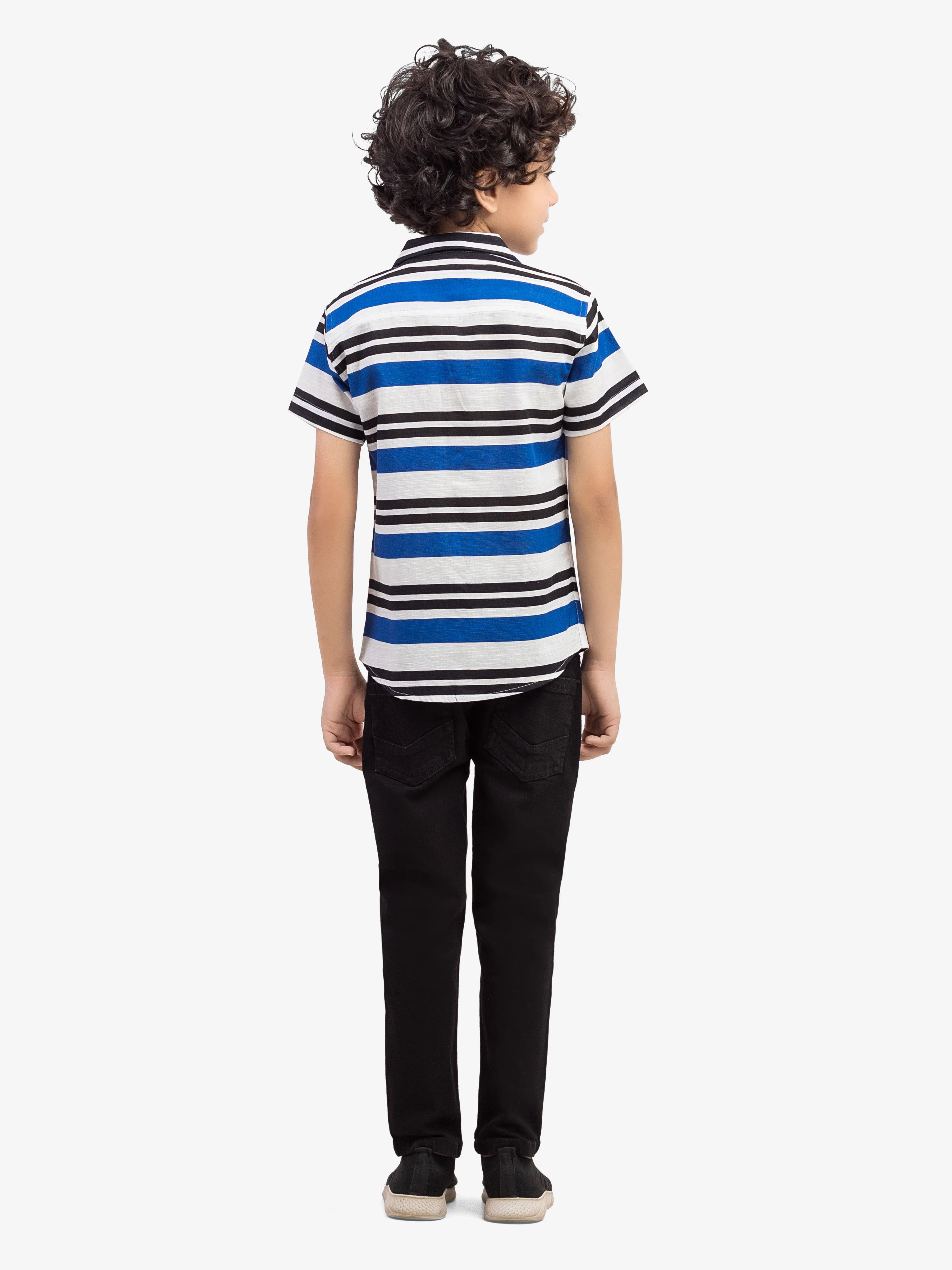 Boy's White & Blue Shirt - EBTS5-27620 - Image 5