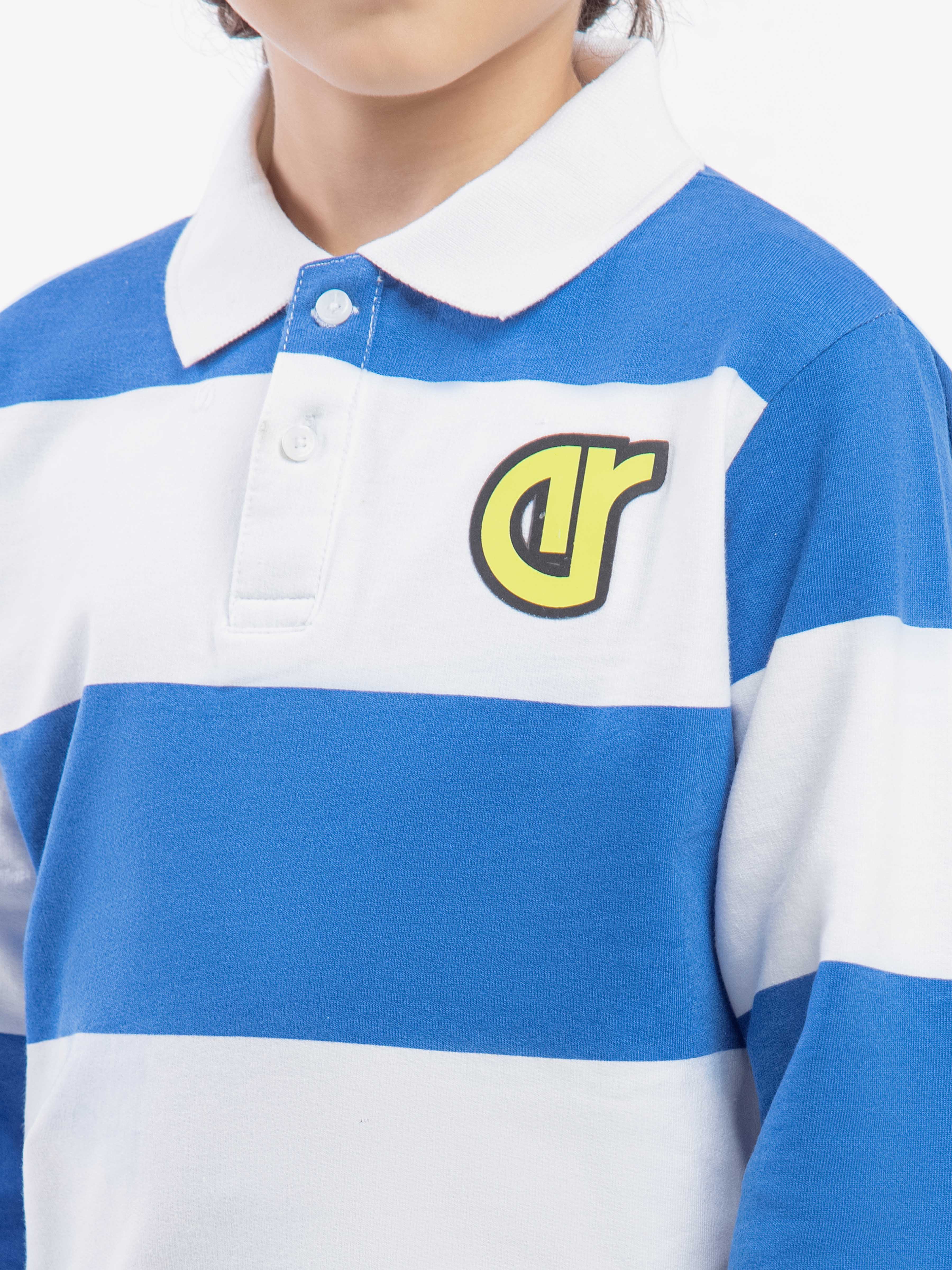 Boy's White & Blue Sweatshirt - EBTSS24-009 - Image 3