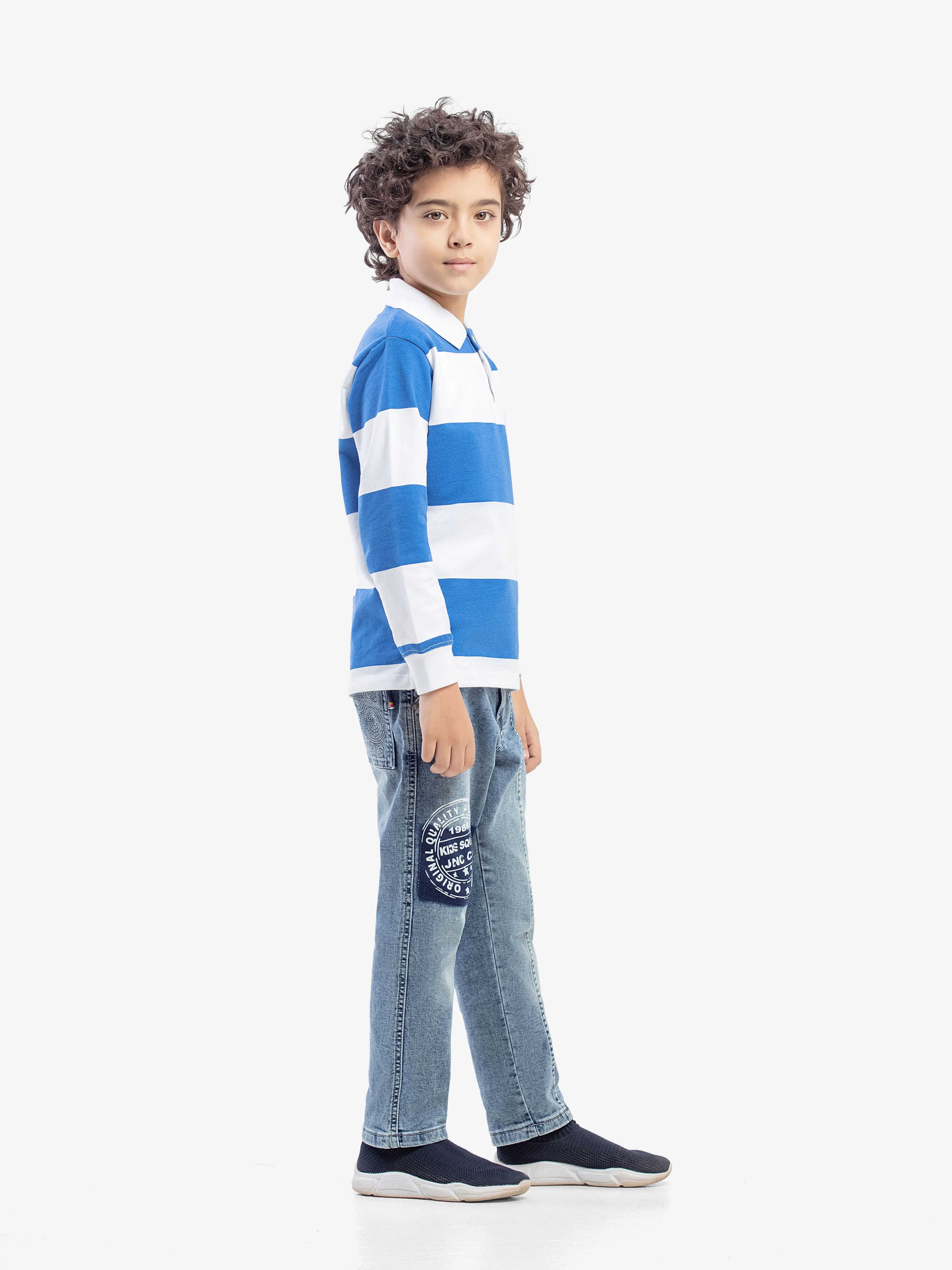 Boy's White & Blue Sweatshirt - EBTSS24-009 - Image 4