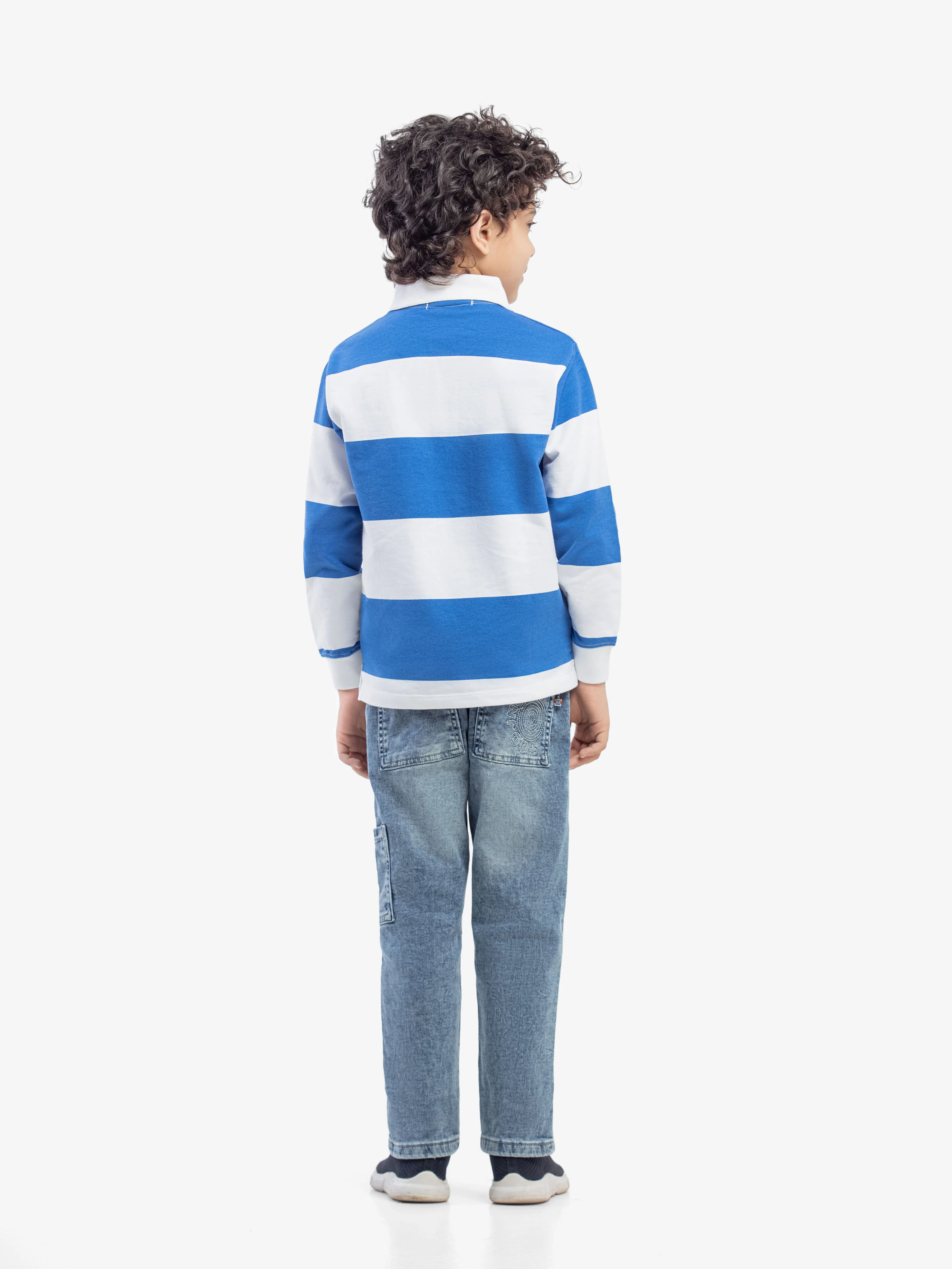 Boy's White & Blue Sweatshirt - EBTSS24-009 - Image 5