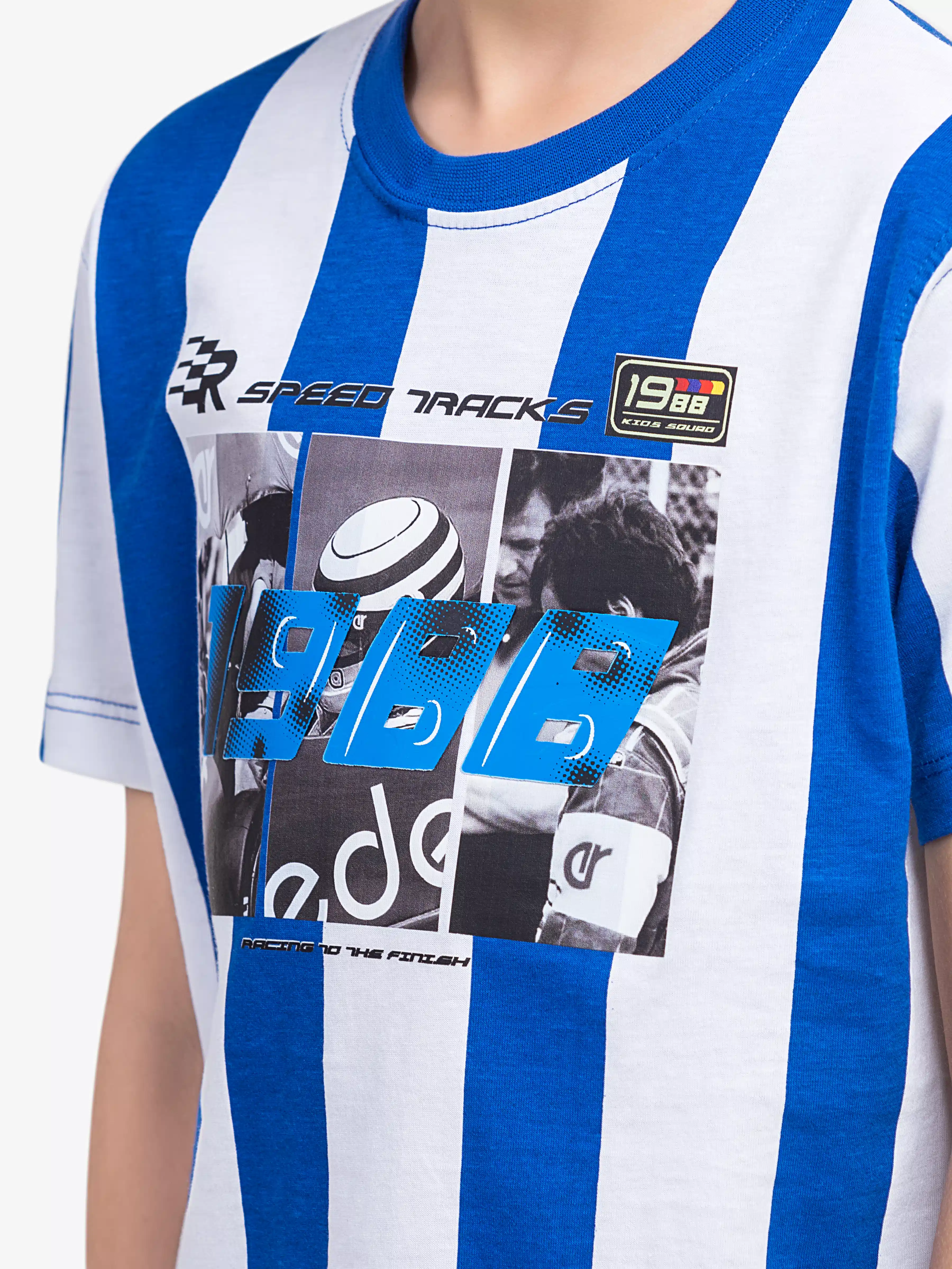 Boy's White & Blue T-Shirt - EBTTS5-023 - Image 3