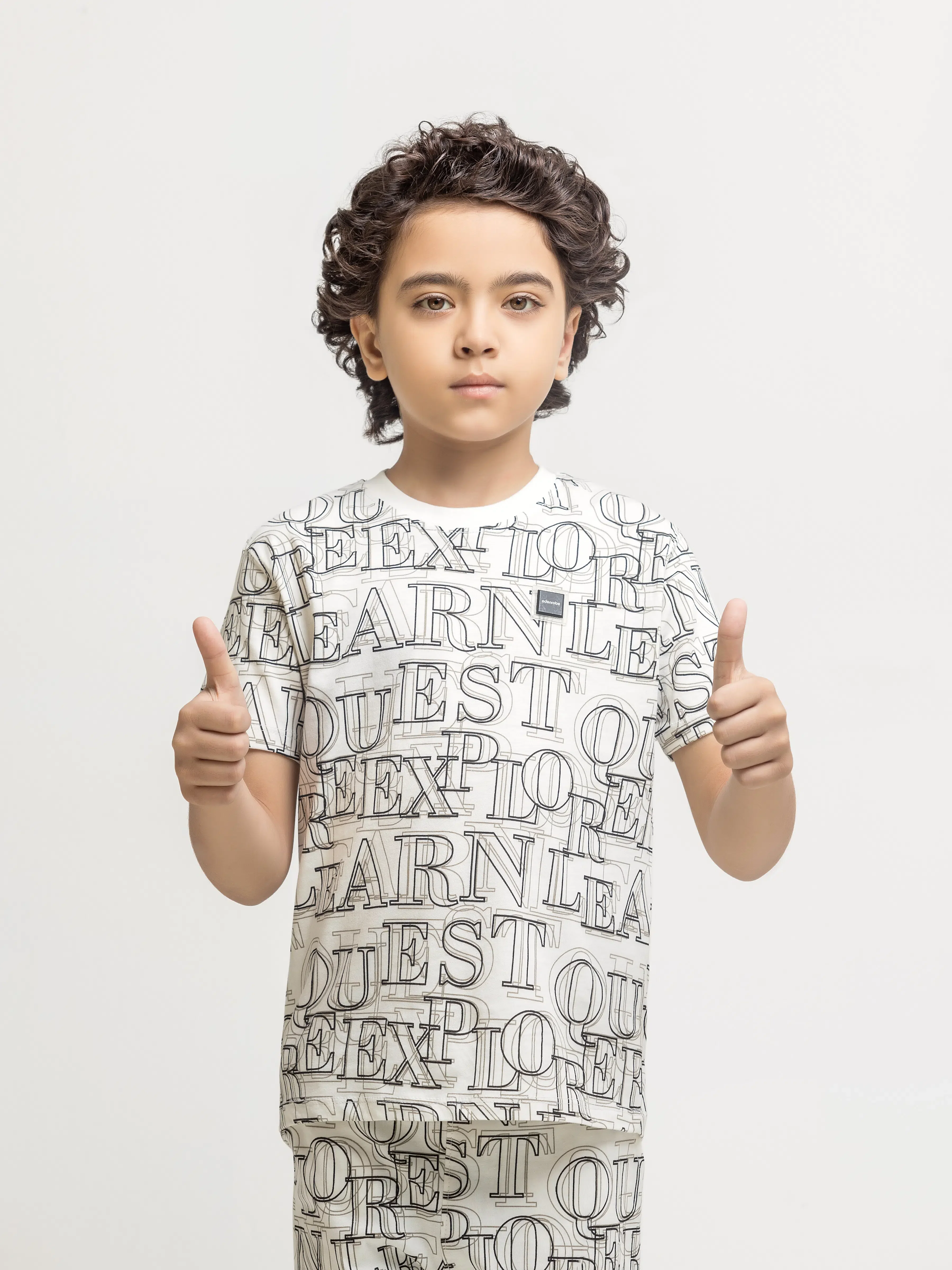 Boy's White Co Ord Set - EBTCS6-037 - Image 2