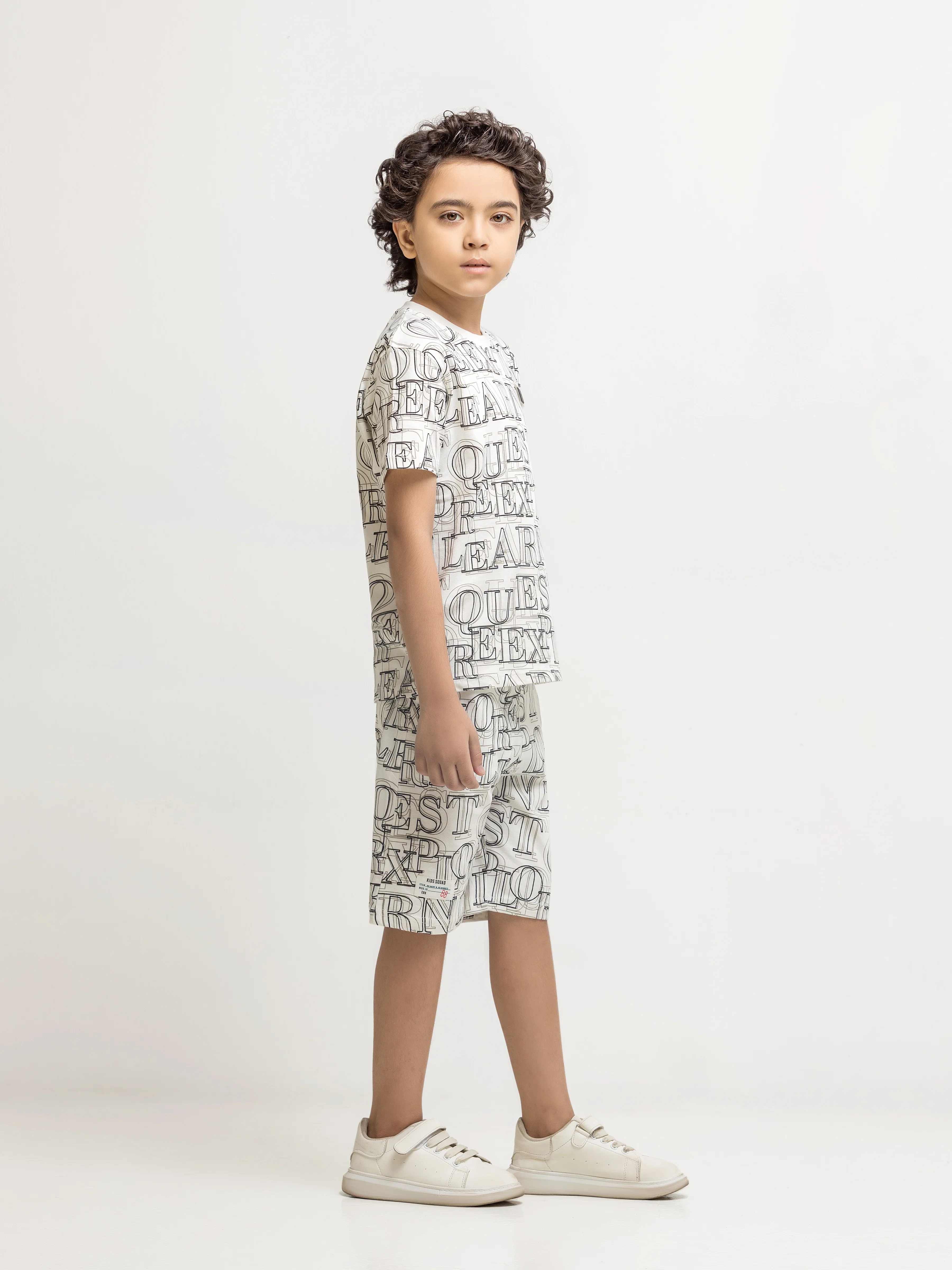 Boy's White Co Ord Set - EBTCS6-037 - Image 4