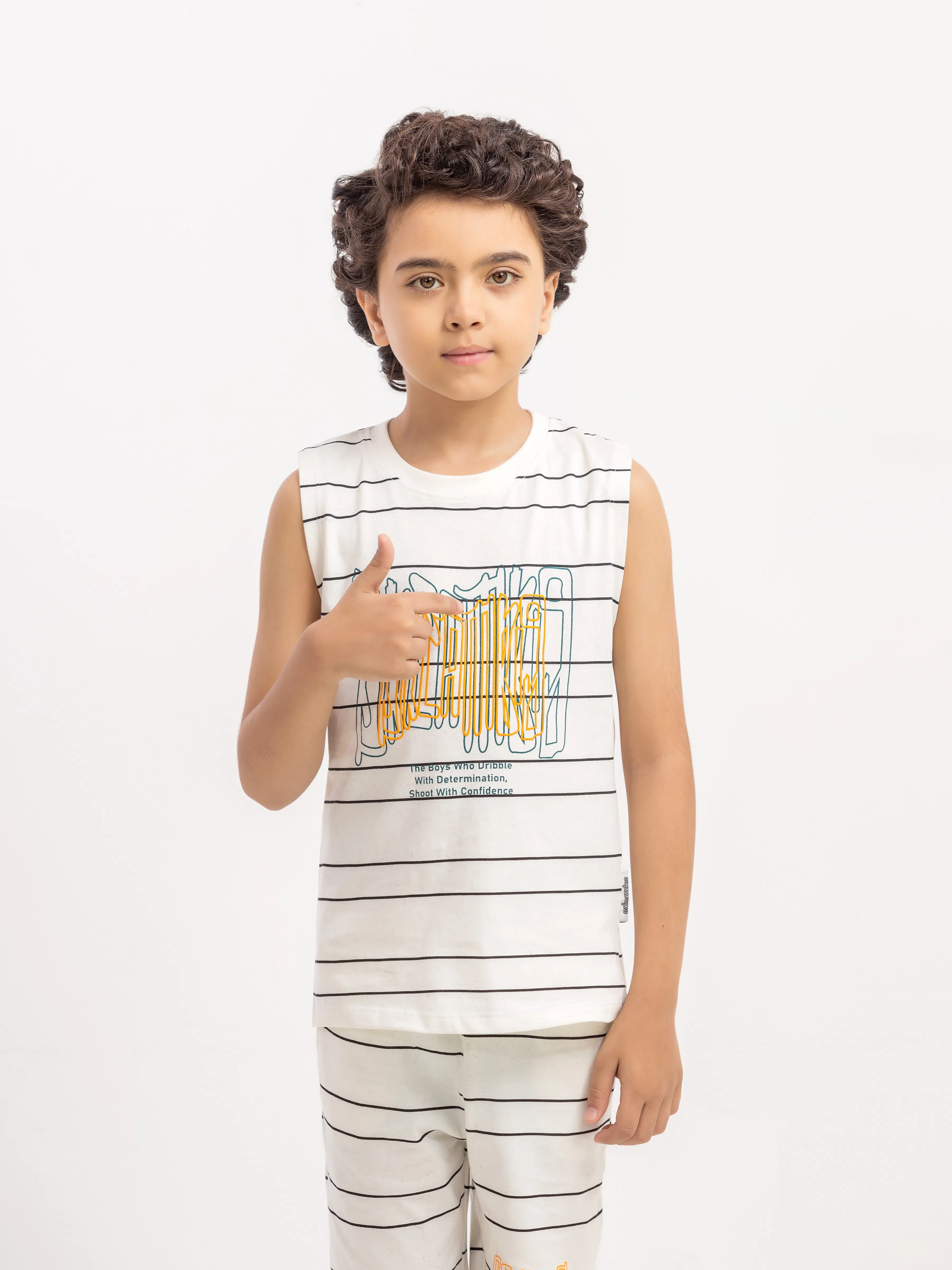 Boy's White Co Ord Set - EBTCS6-040 - Image 2