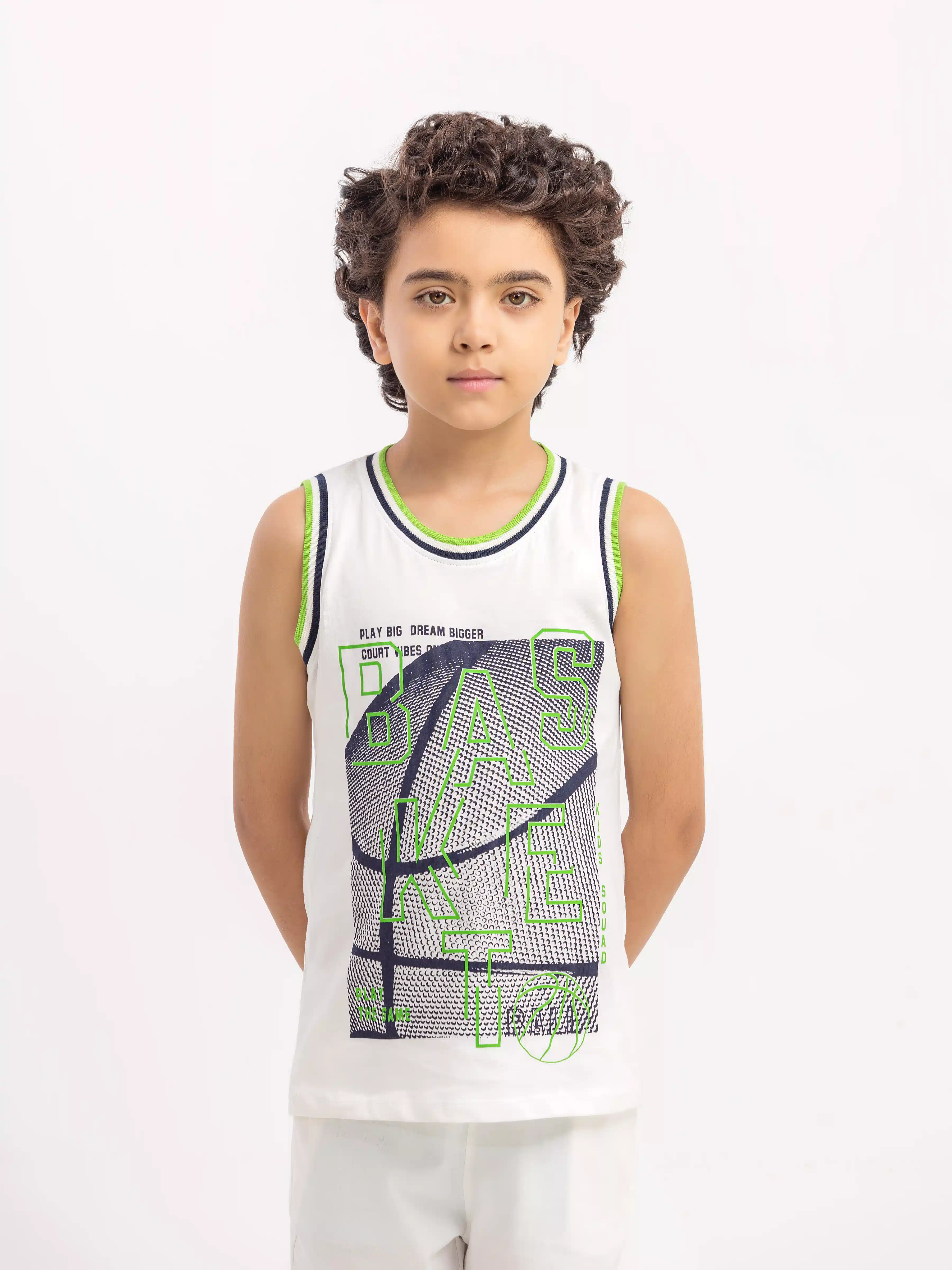 Boy's White Co Ord Set - EBTCS6-043 - Image 2