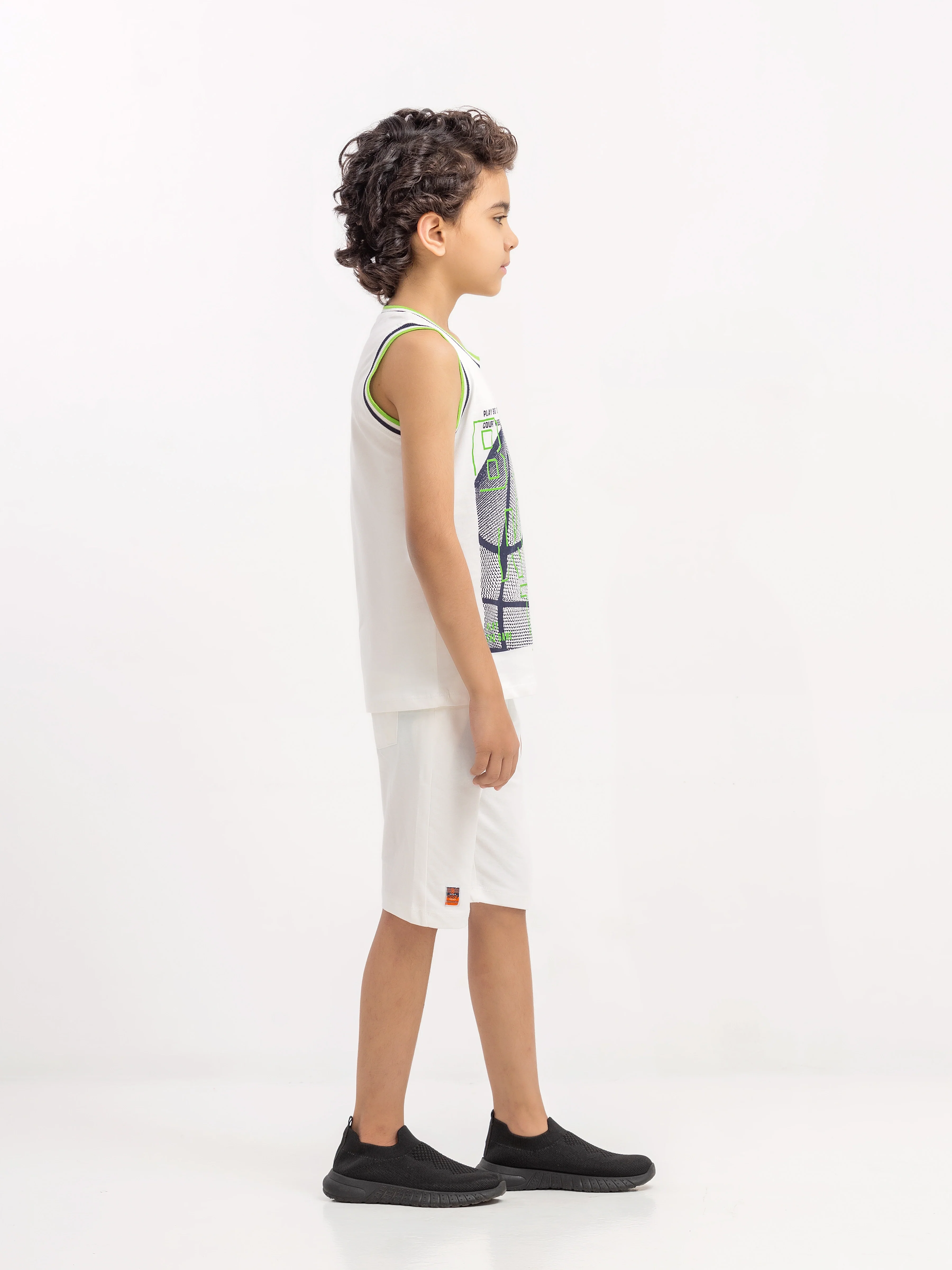 Boy's White Co Ord Set - EBTCS6-043 - Image 5
