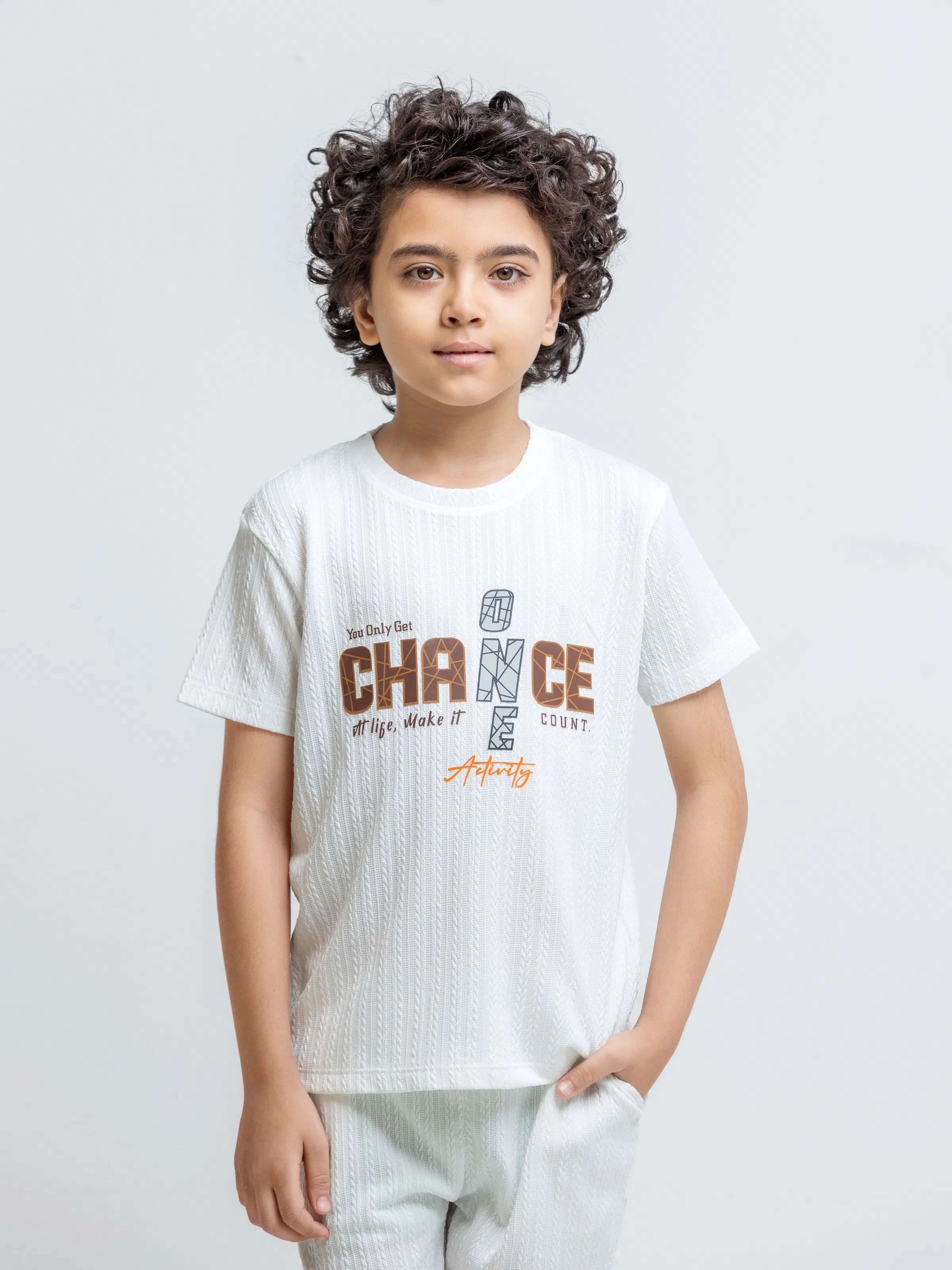Boy's White Co Ord Set - EBTCS6-059 - Image 2