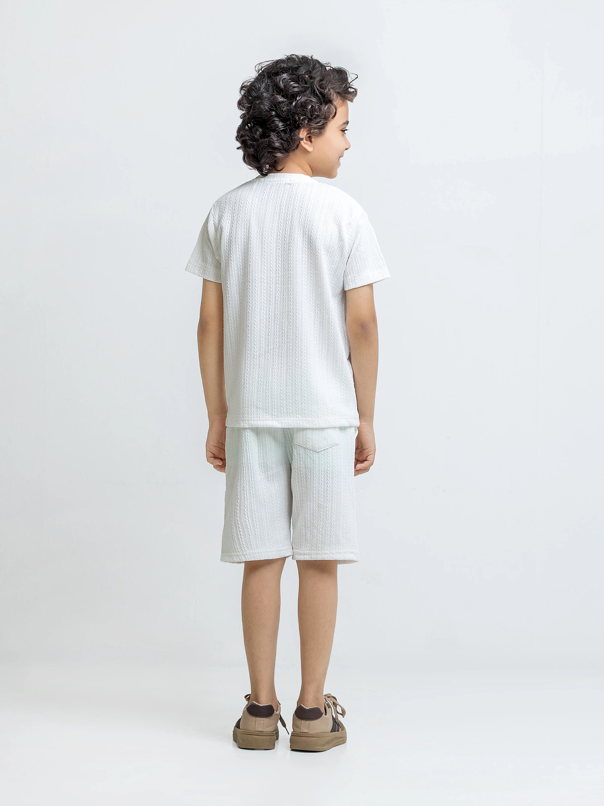 Boy's White Co Ord Set - EBTCS6-059 - Image 4
