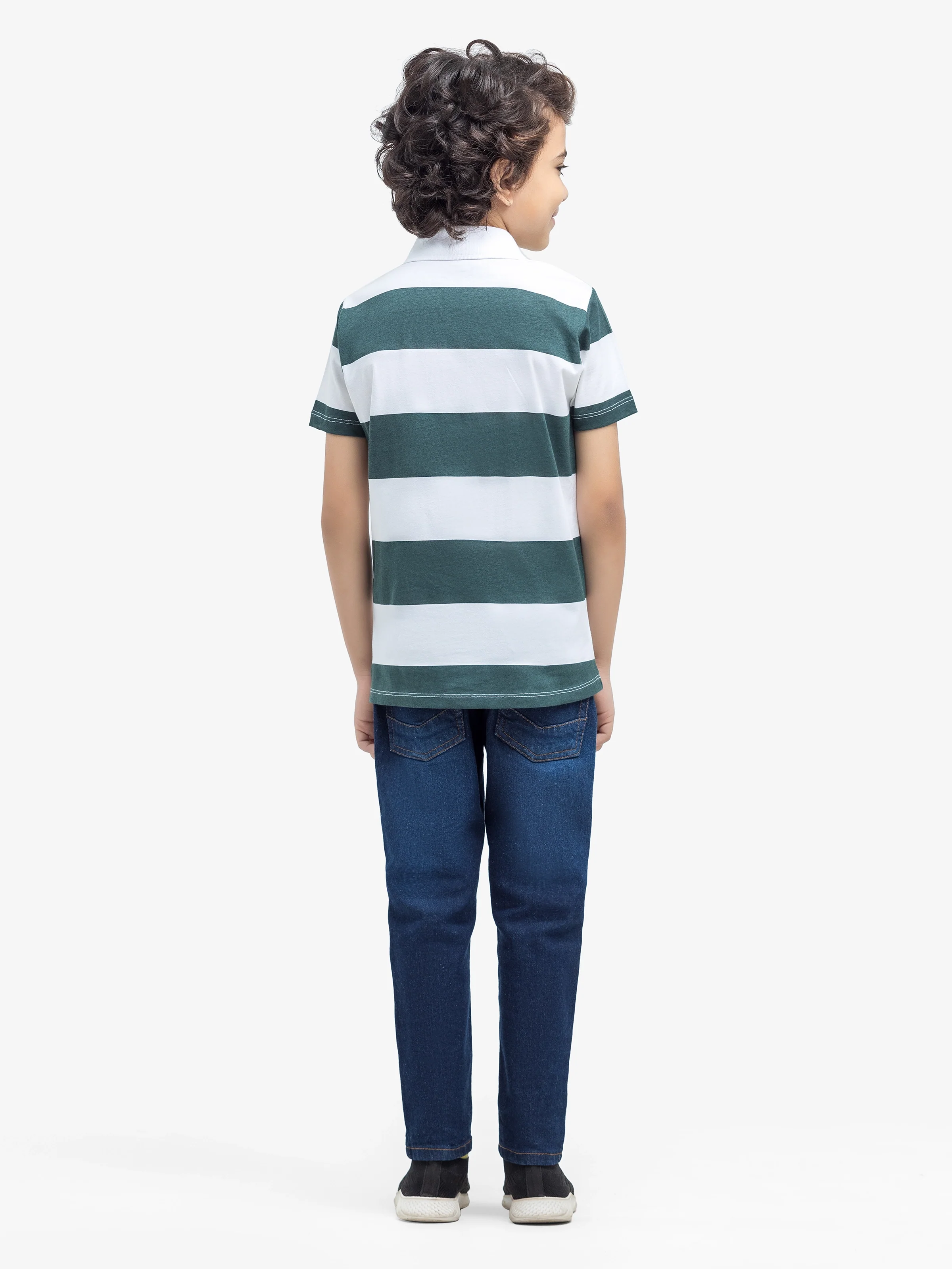 Boy's White & Green Polo Shirt - EBTPS24-028 - Image 5