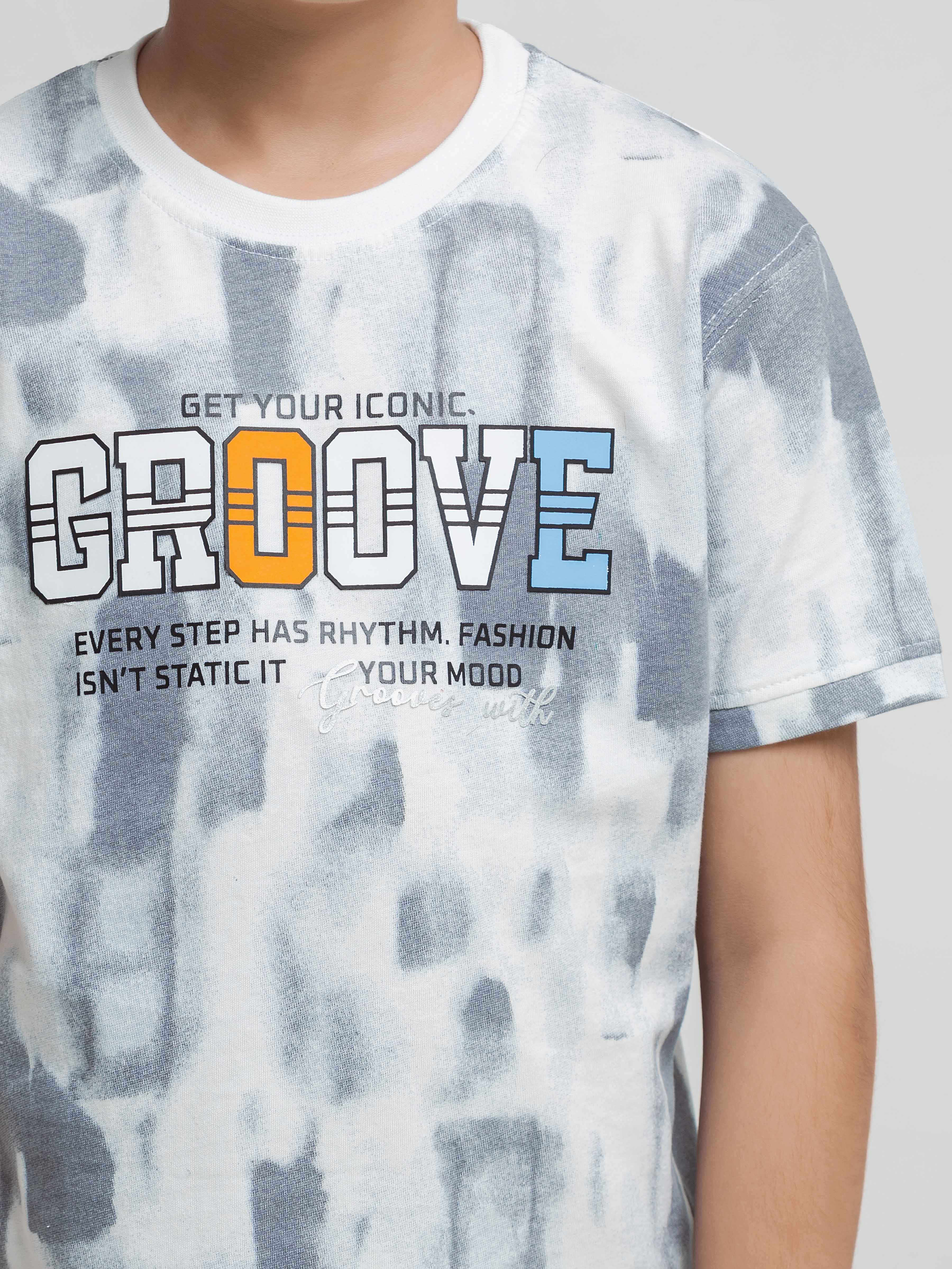 Boy's White & Grey T-Shirt - EBTTS6-017 - Image 3