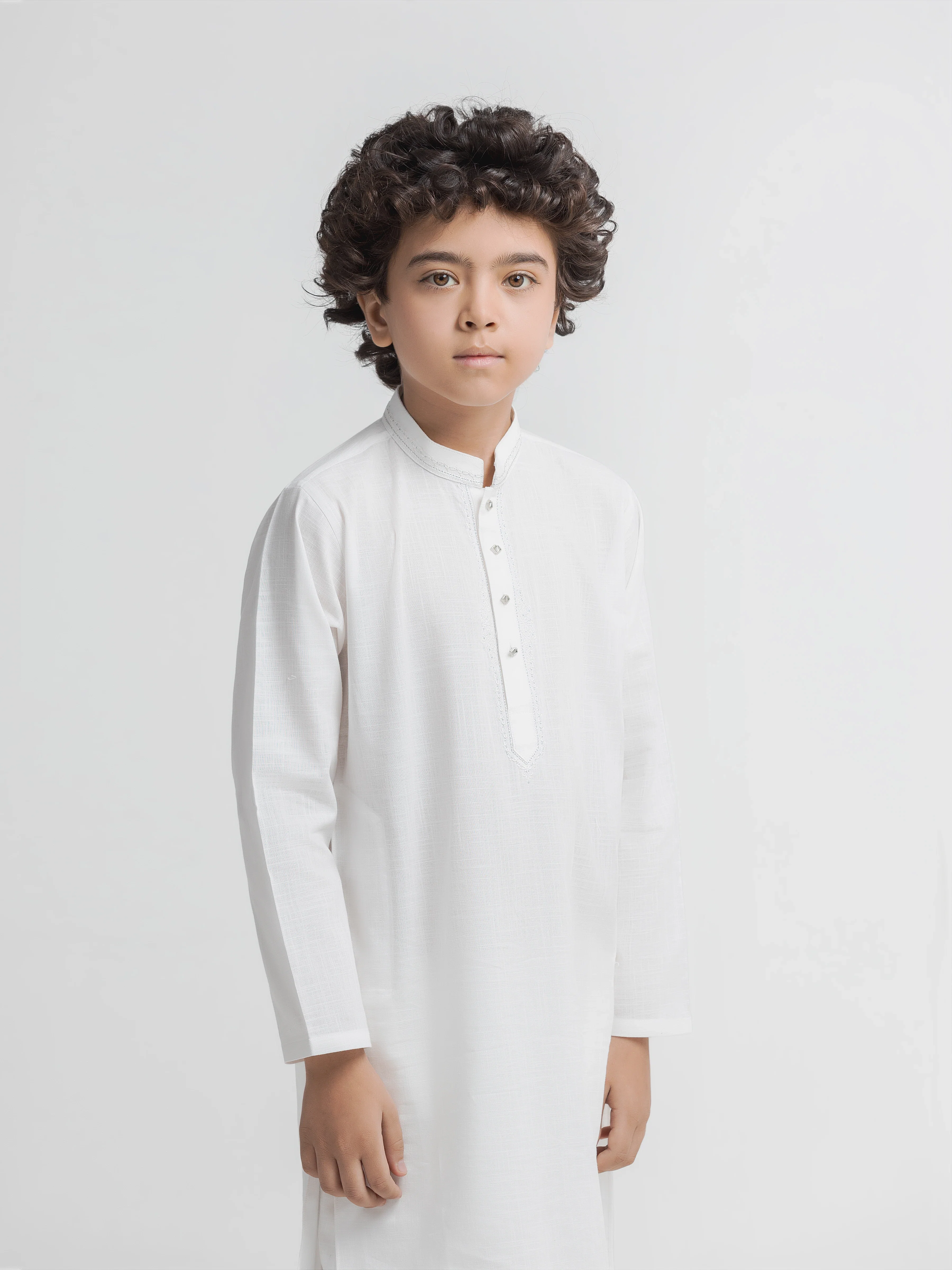 Boy's White Kurta Pajama - EBTKP6-034 - Image 2
