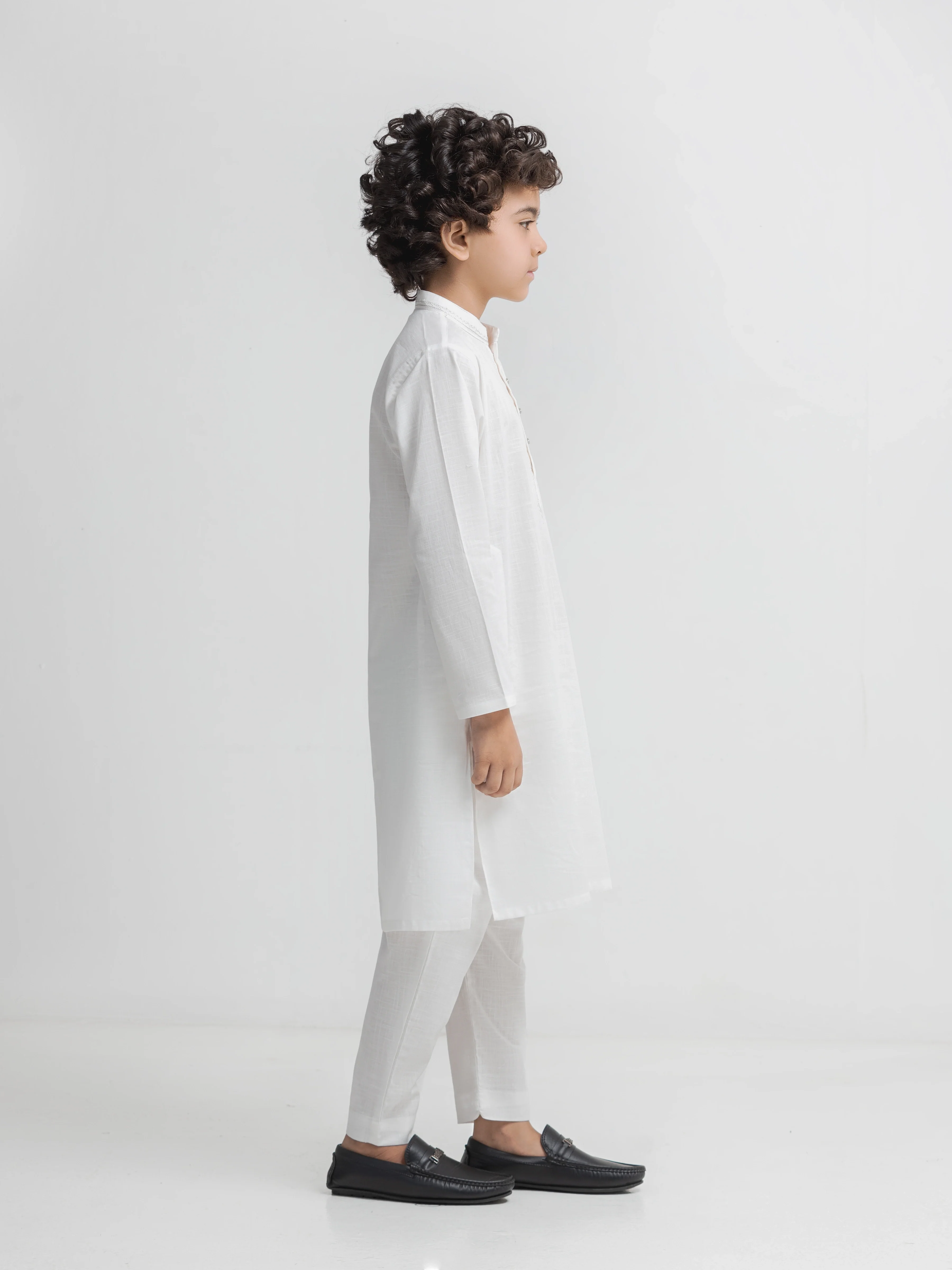 Boy's White Kurta Pajama - EBTKP6-034 - Image 4