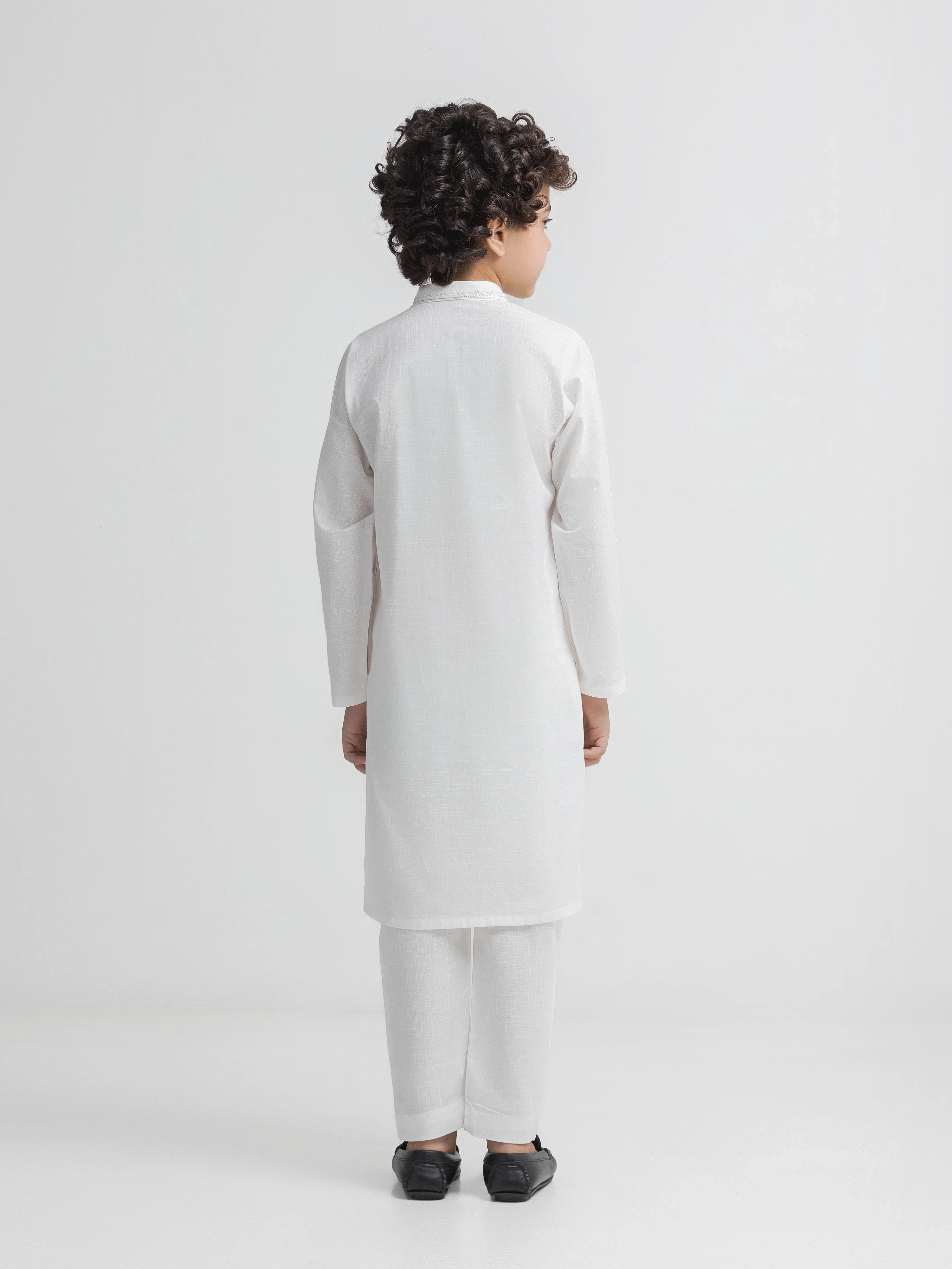 Boy's White Kurta Pajama - EBTKP6-034 - Image 5
