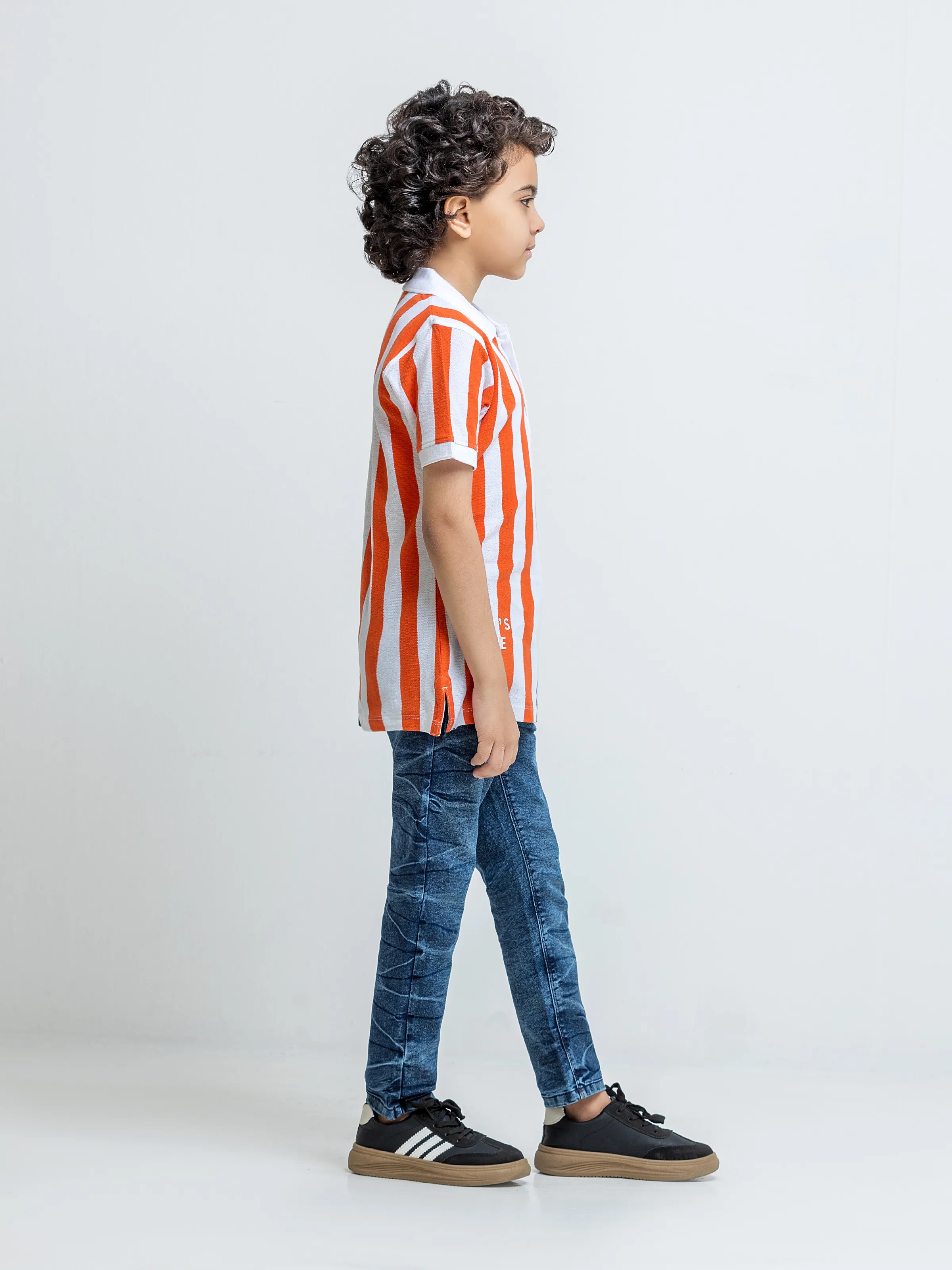 Boy's White Multi Polo Shirt - EBTPS6-056 - Image 5