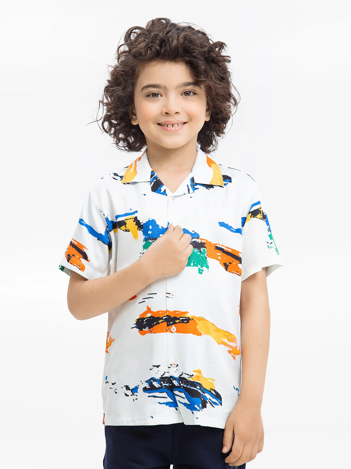Boy's White Multi Shirt - EBTS23-27514 - Image 2