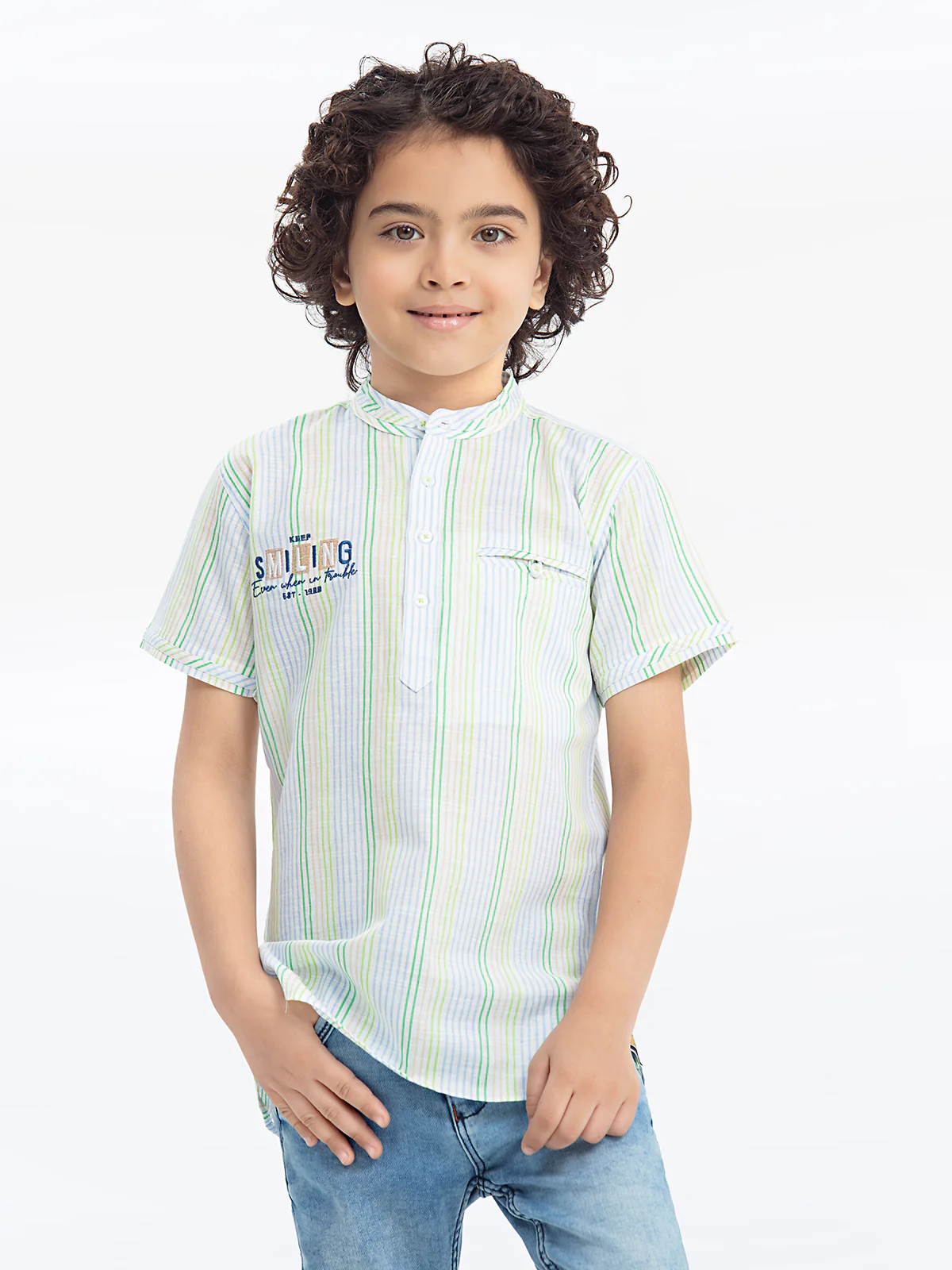Boy's White Multi Shirt - EBTS23-27518 - Image 3