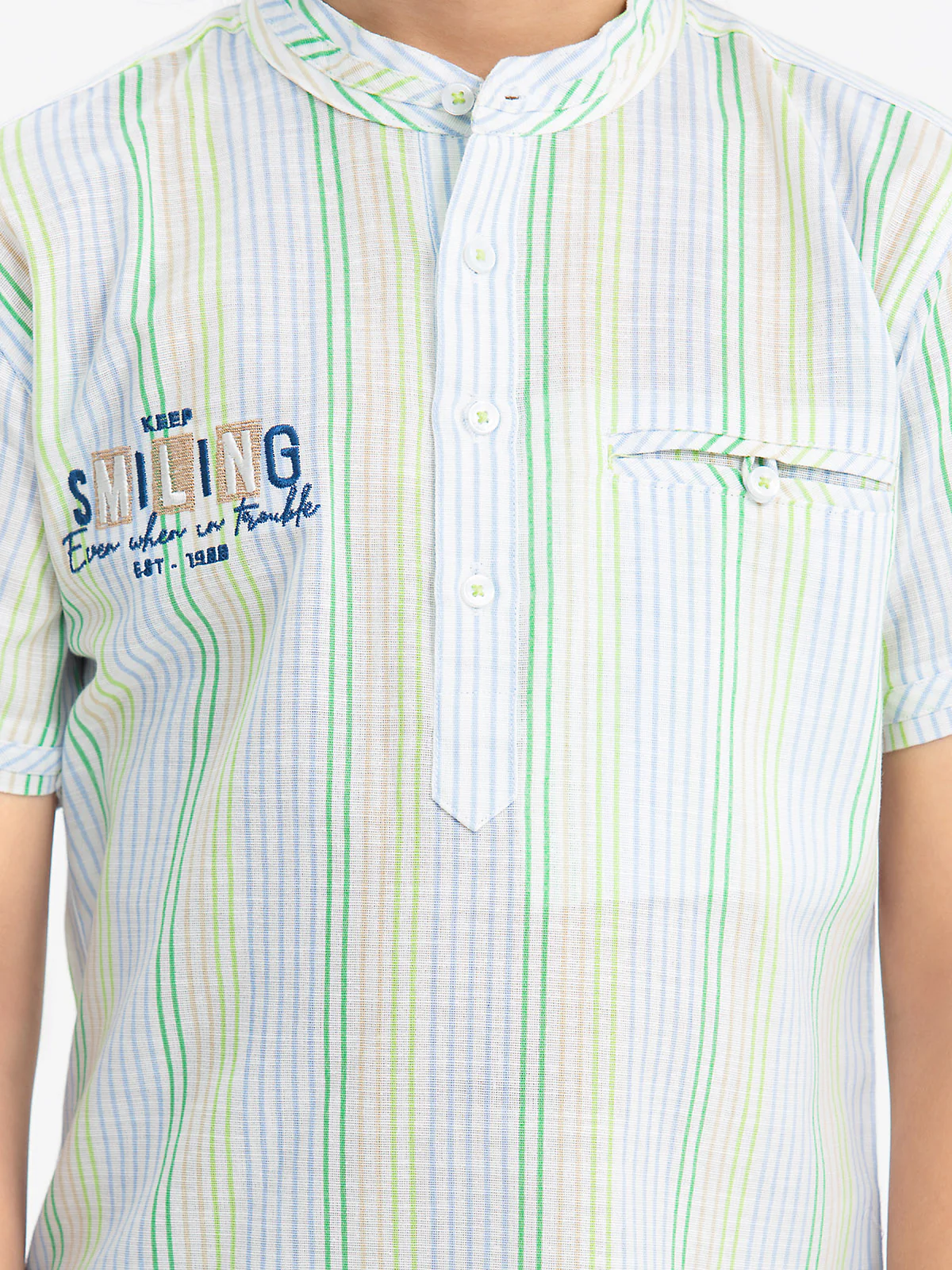 Boy's White Multi Shirt - EBTS23-27518 - Image 5
