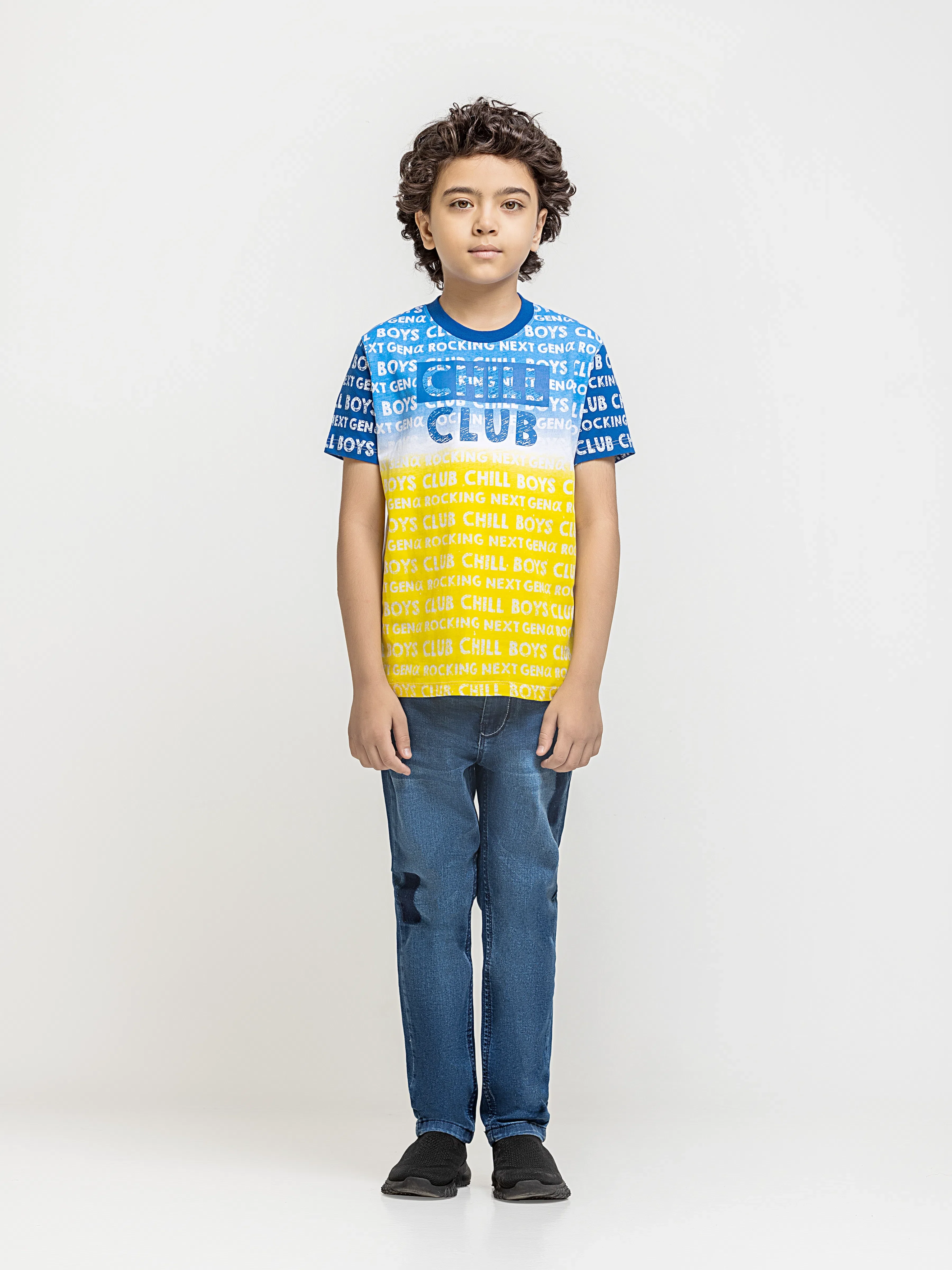 Boy's White Multi T-Shirt - EBTTS6-019 - Image 2