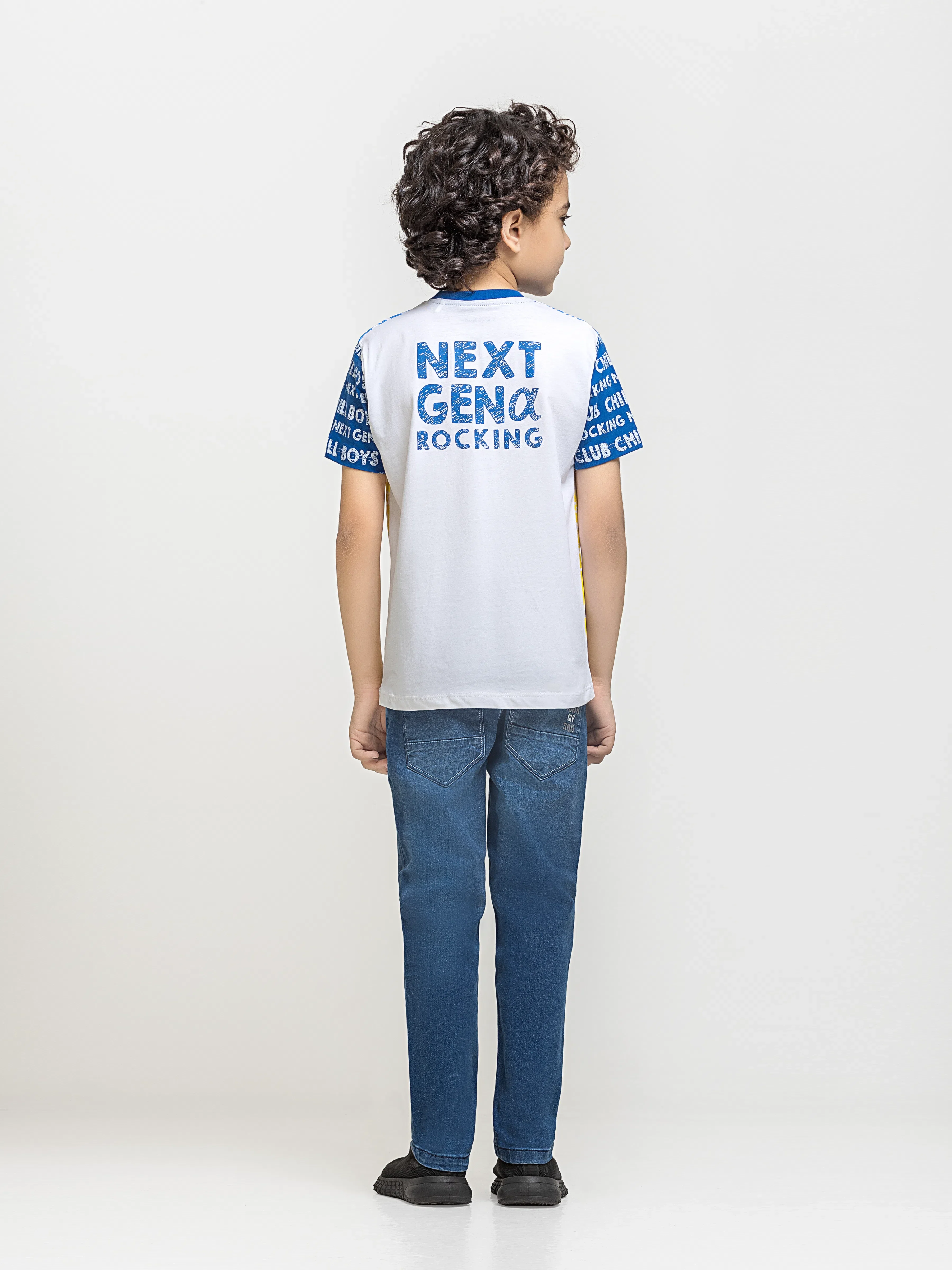 Boy's White Multi T-Shirt - EBTTS6-019 - Image 5
