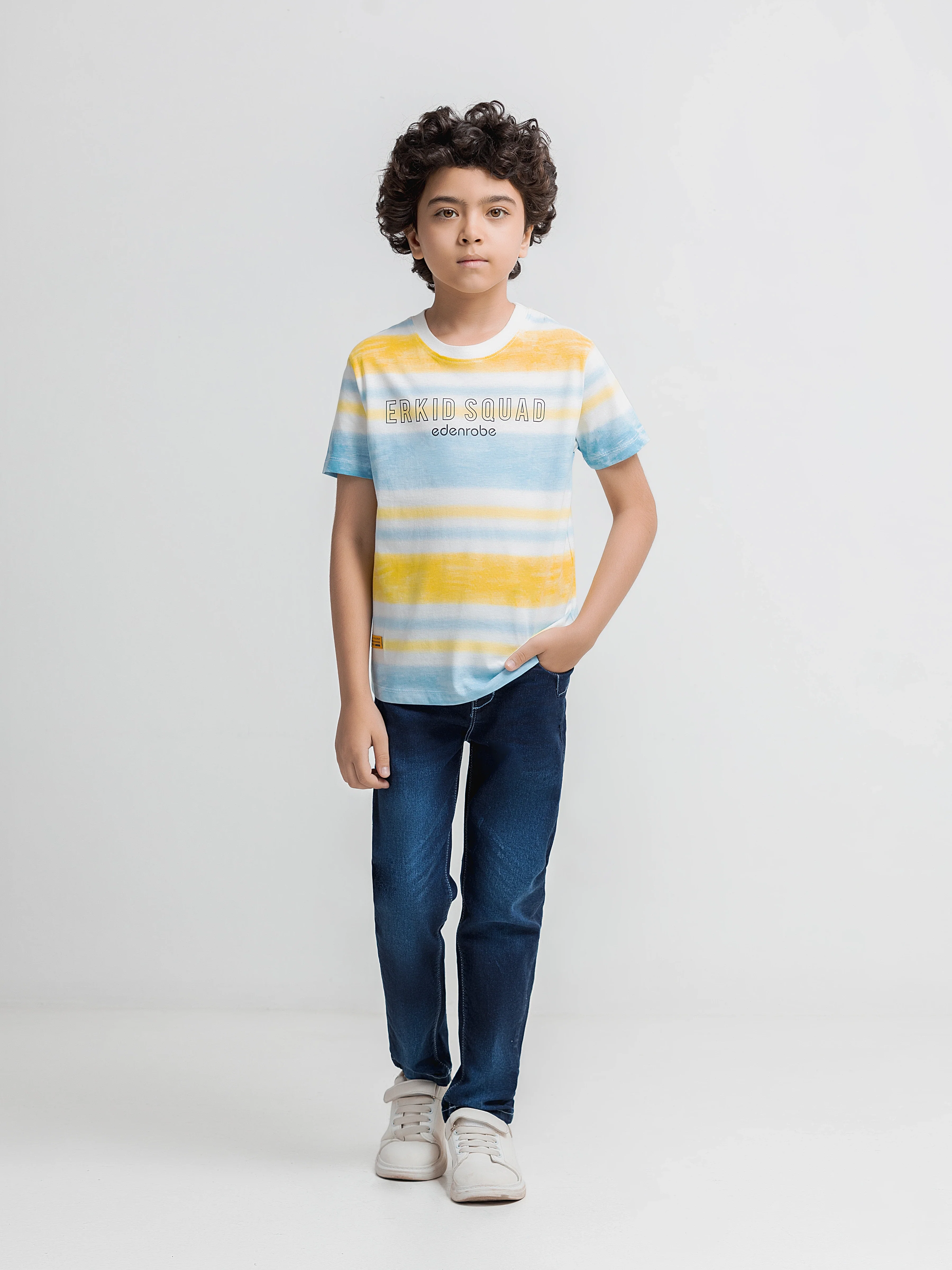Boy's White Multi T-Shirt - EBTTS6-041 - Image 2
