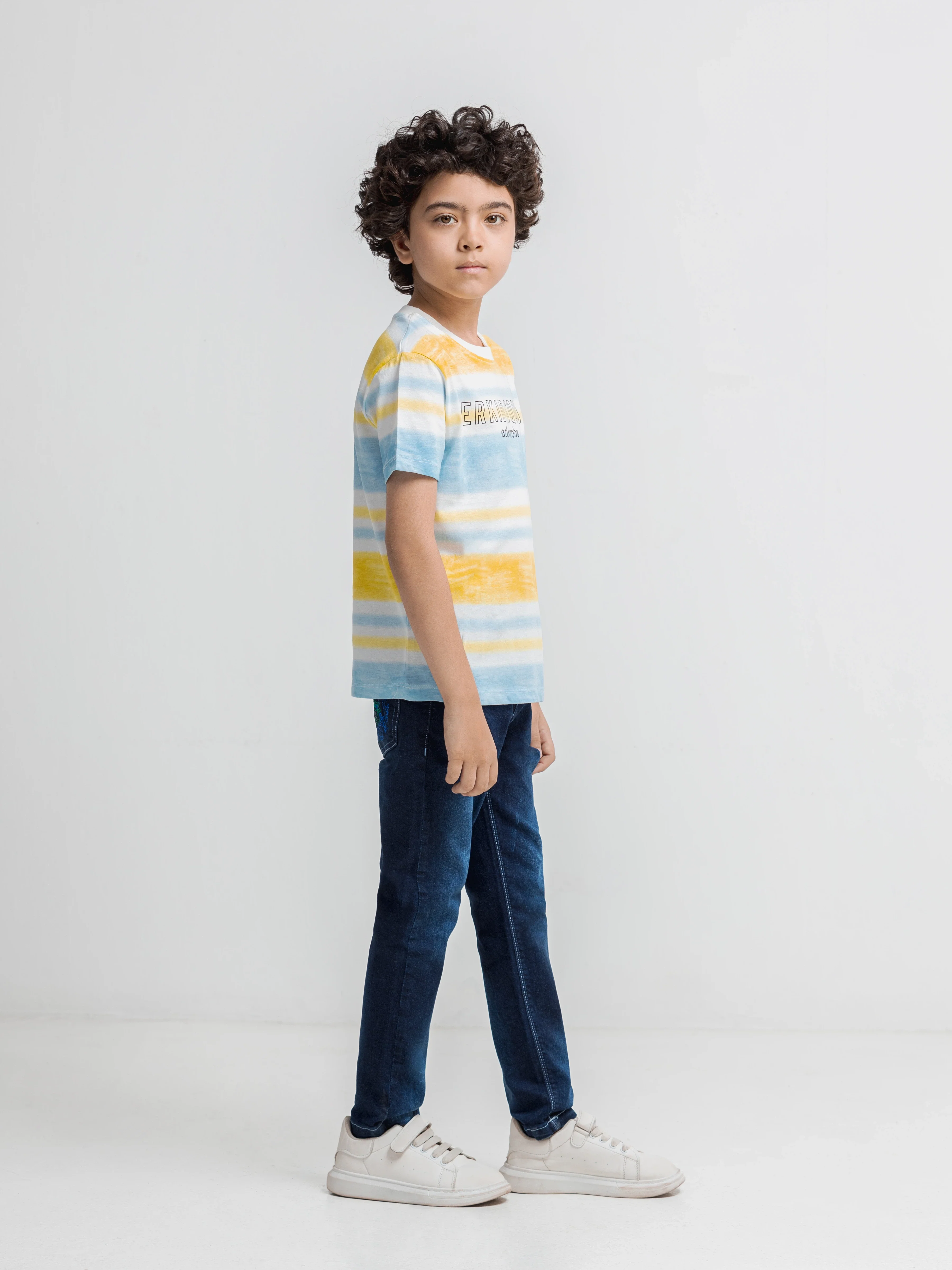 Boy's White Multi T-Shirt - EBTTS6-041 - Image 5