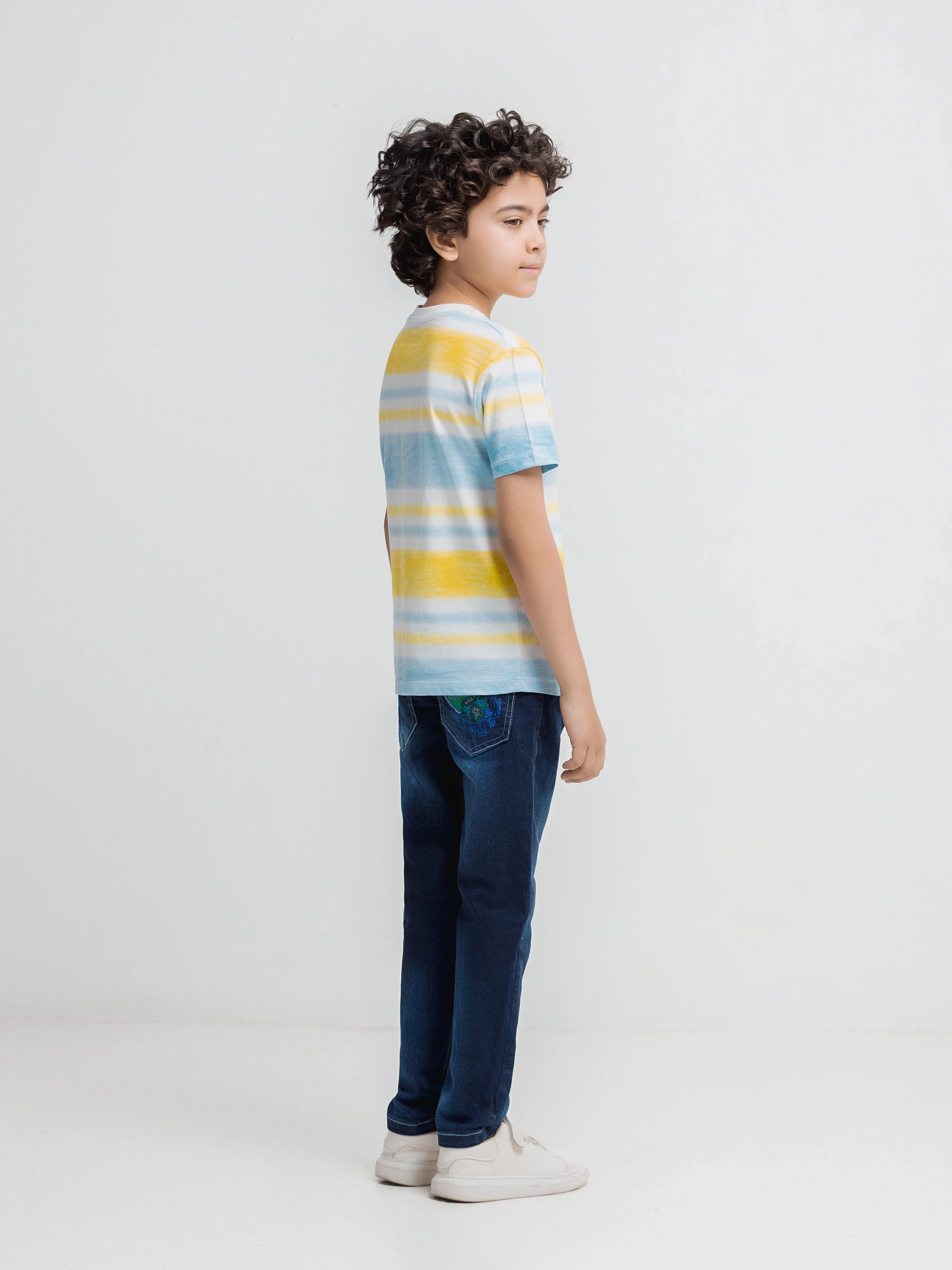 Boy's White Multi T-Shirt - EBTTS6-041 - Image 6