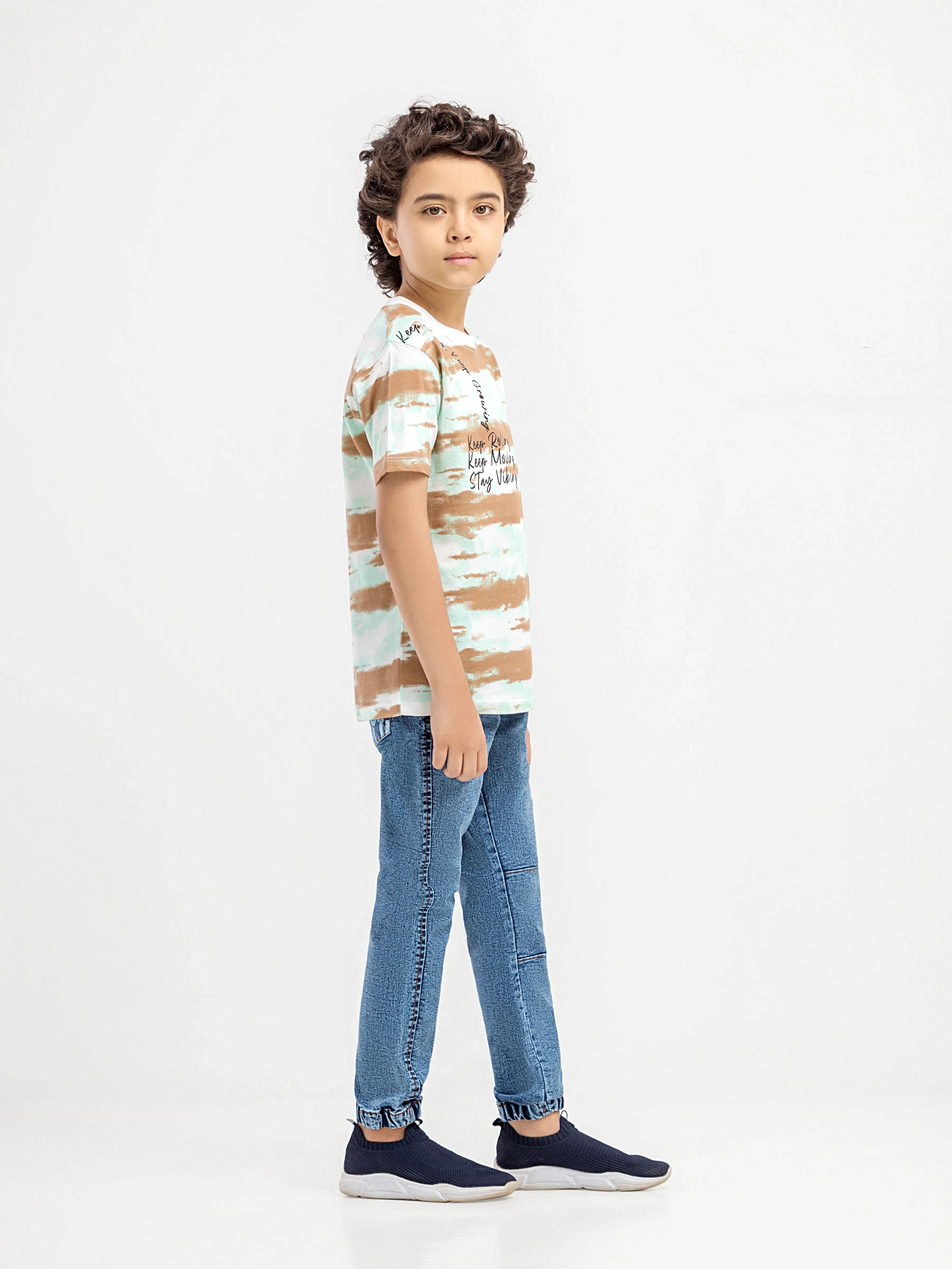 Boy's White Multi T-Shirt - EBTTS6-048 - Image 3