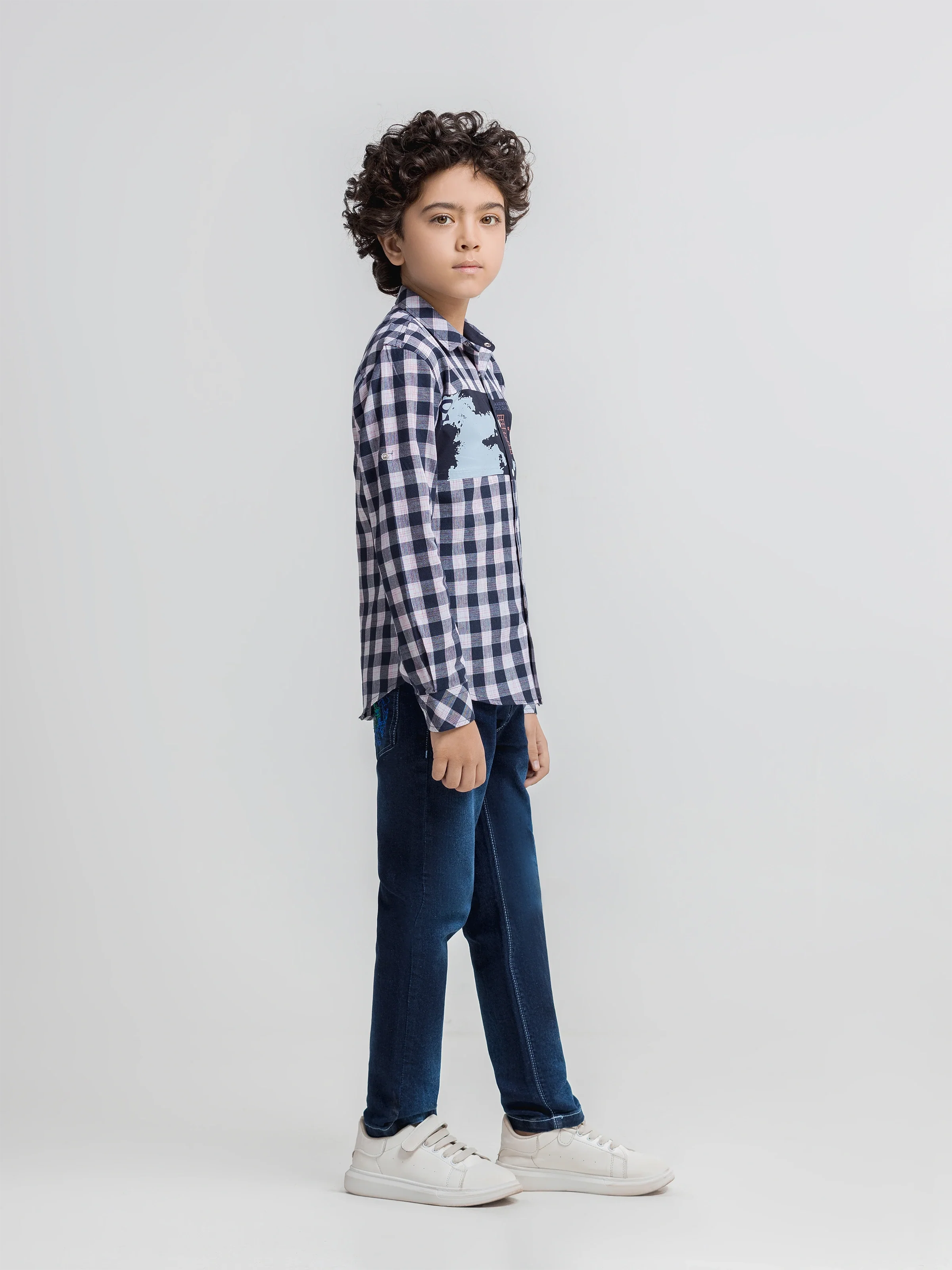 Boy's White & Navy Shirt - EBTSF6-27696 - Image 4