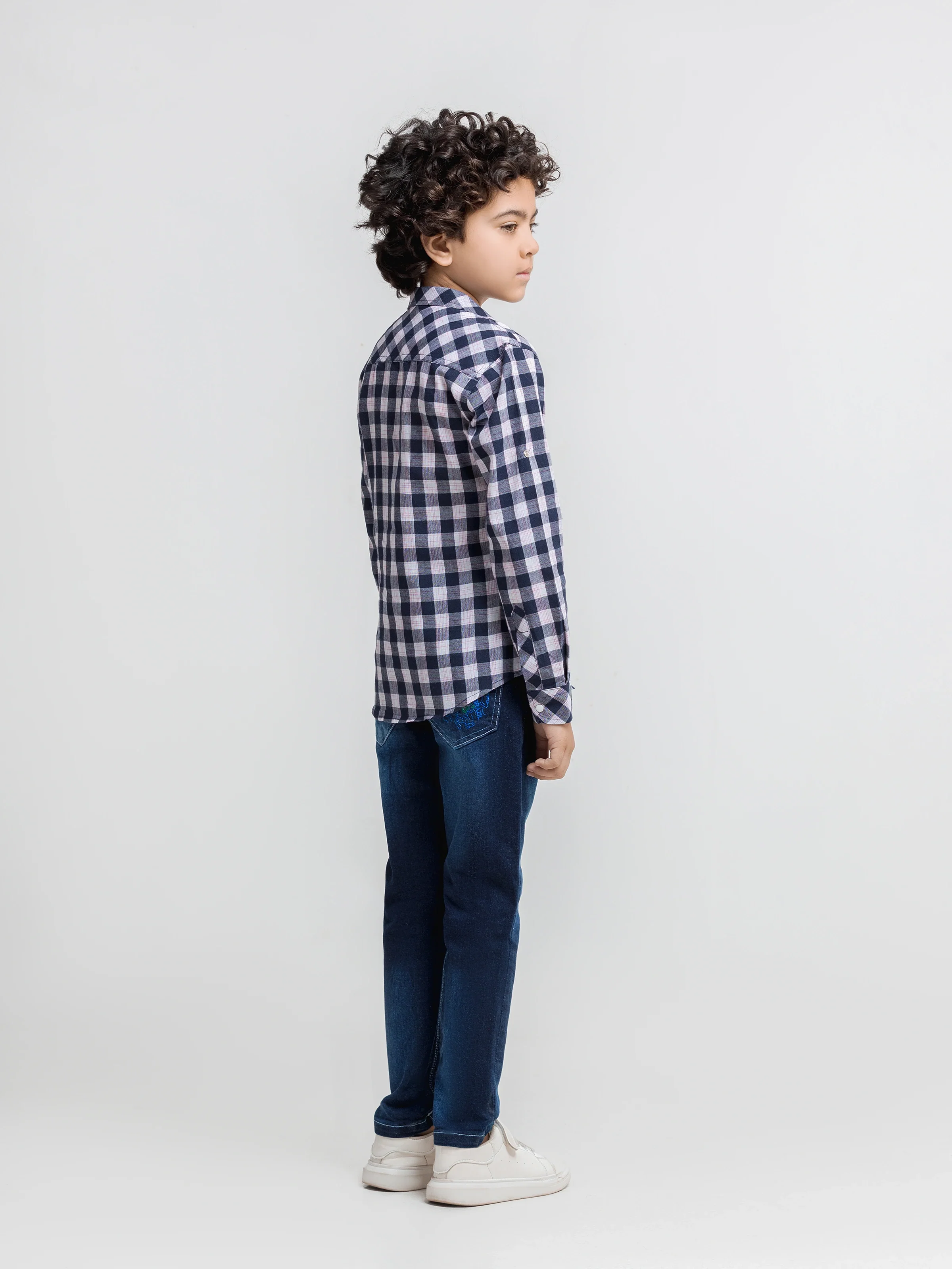 Boy's White & Navy Shirt - EBTSF6-27696 - Image 5