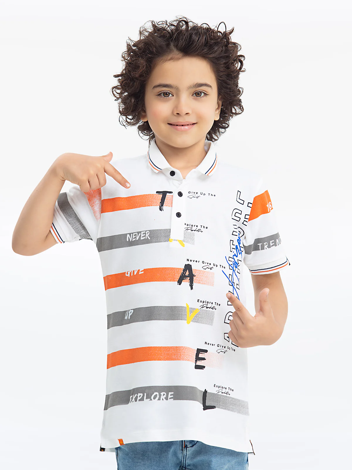 Boy's White Polo Shirt - EBTPS24-016 - Image 2