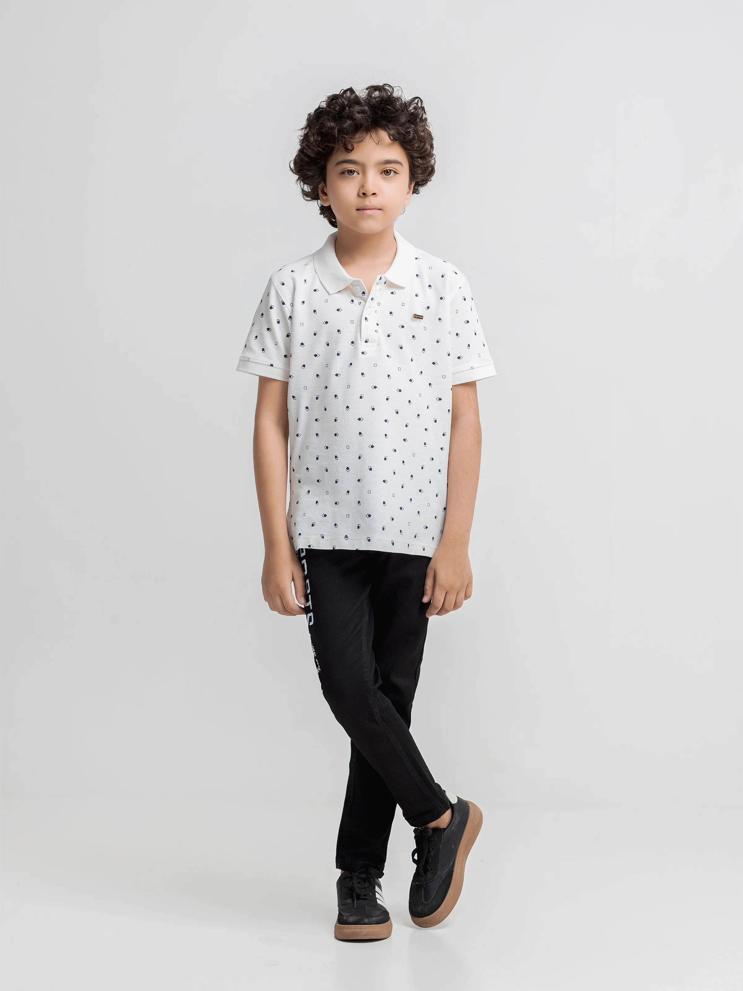Boy's White Polo Shirt - EBTPS6-041 - Image 2