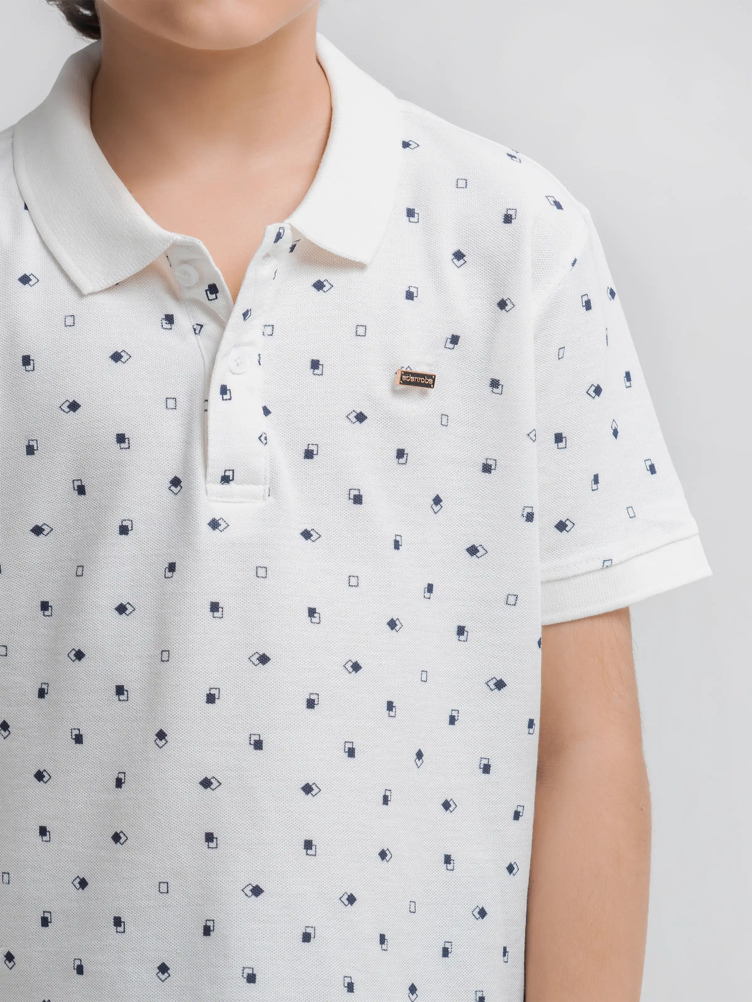 Boy's White Polo Shirt - EBTPS6-041 - Image 3