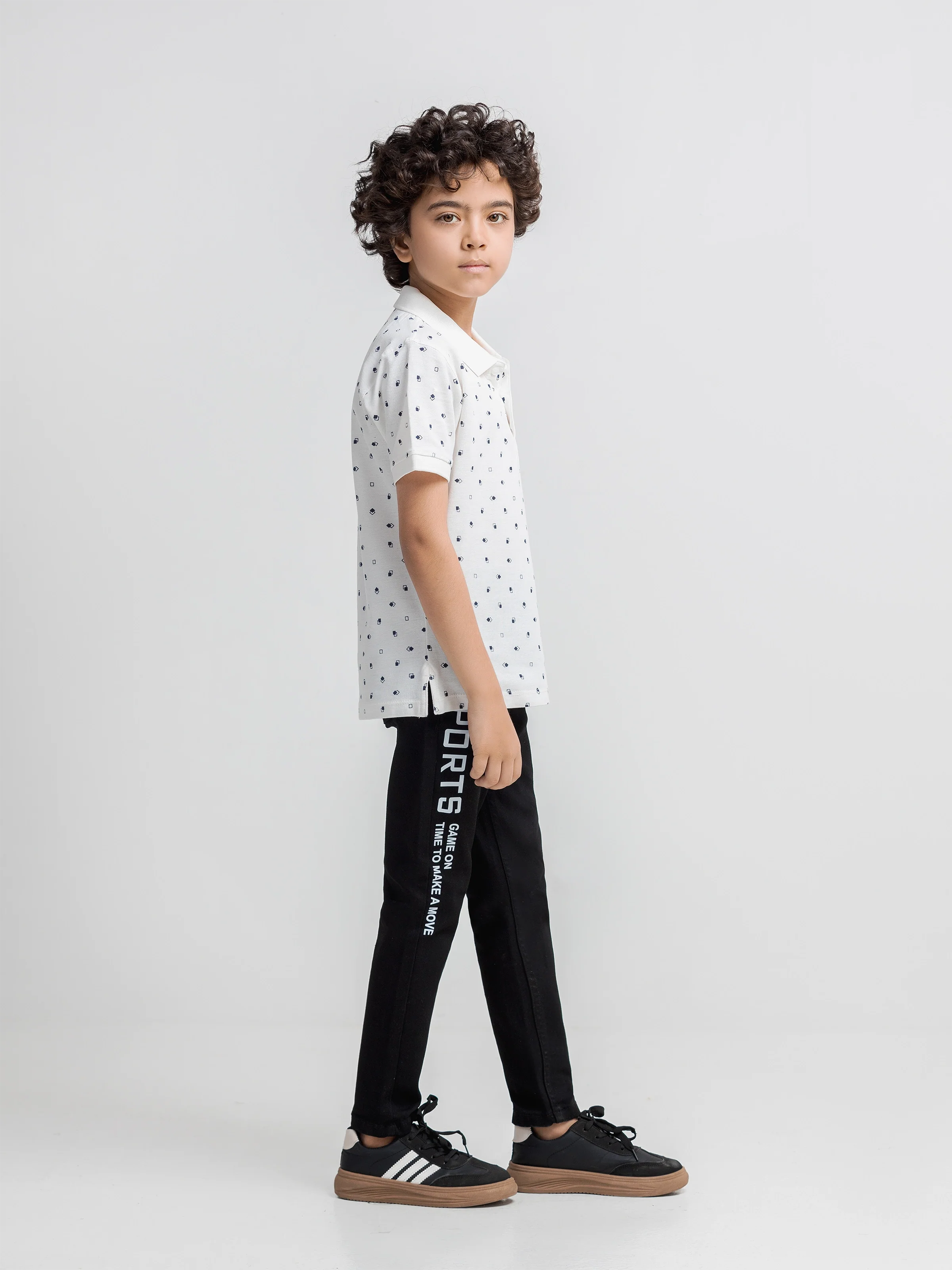 Boy's White Polo Shirt - EBTPS6-041 - Image 4