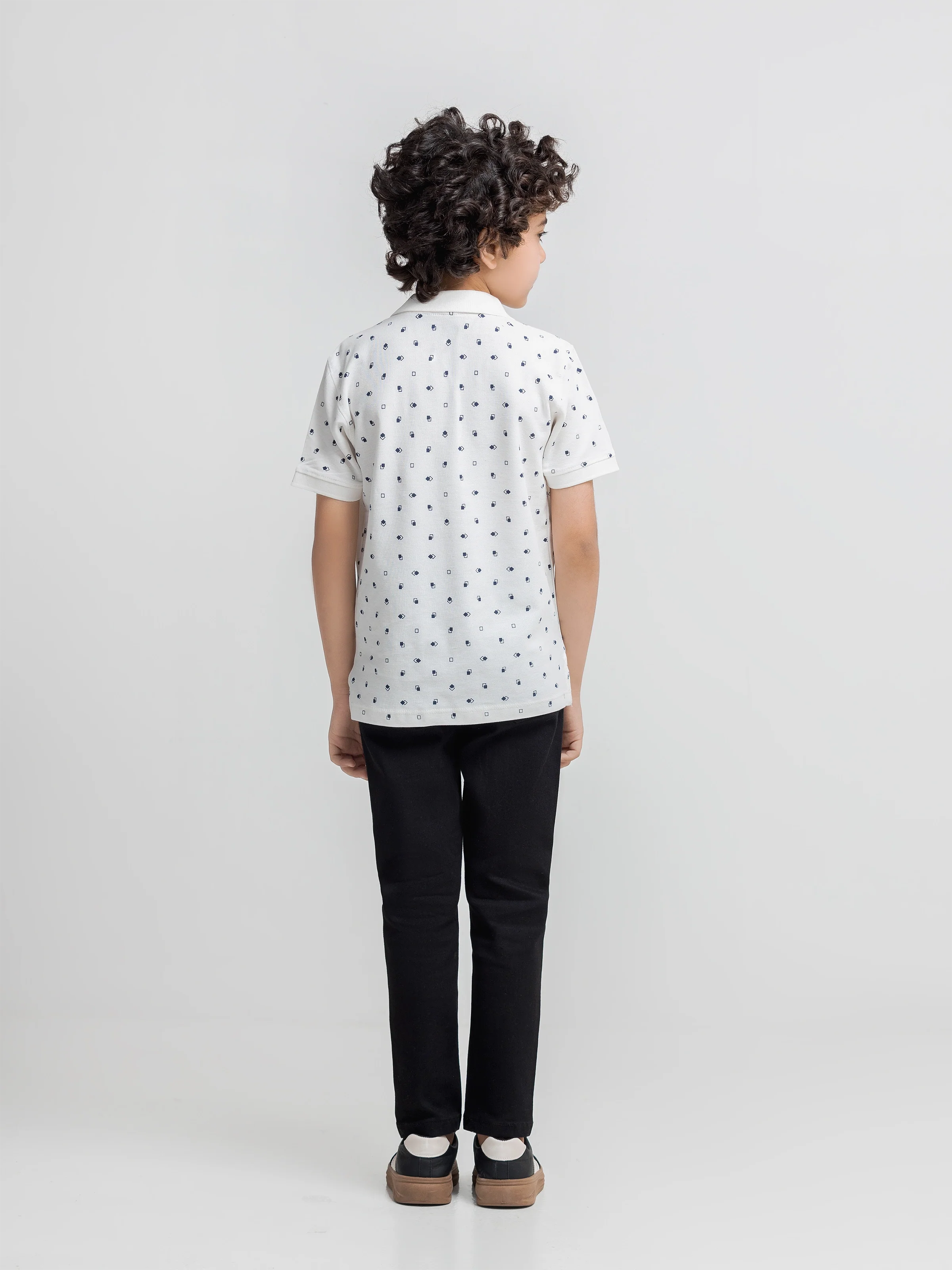 Boy's White Polo Shirt - EBTPS6-041 - Image 5