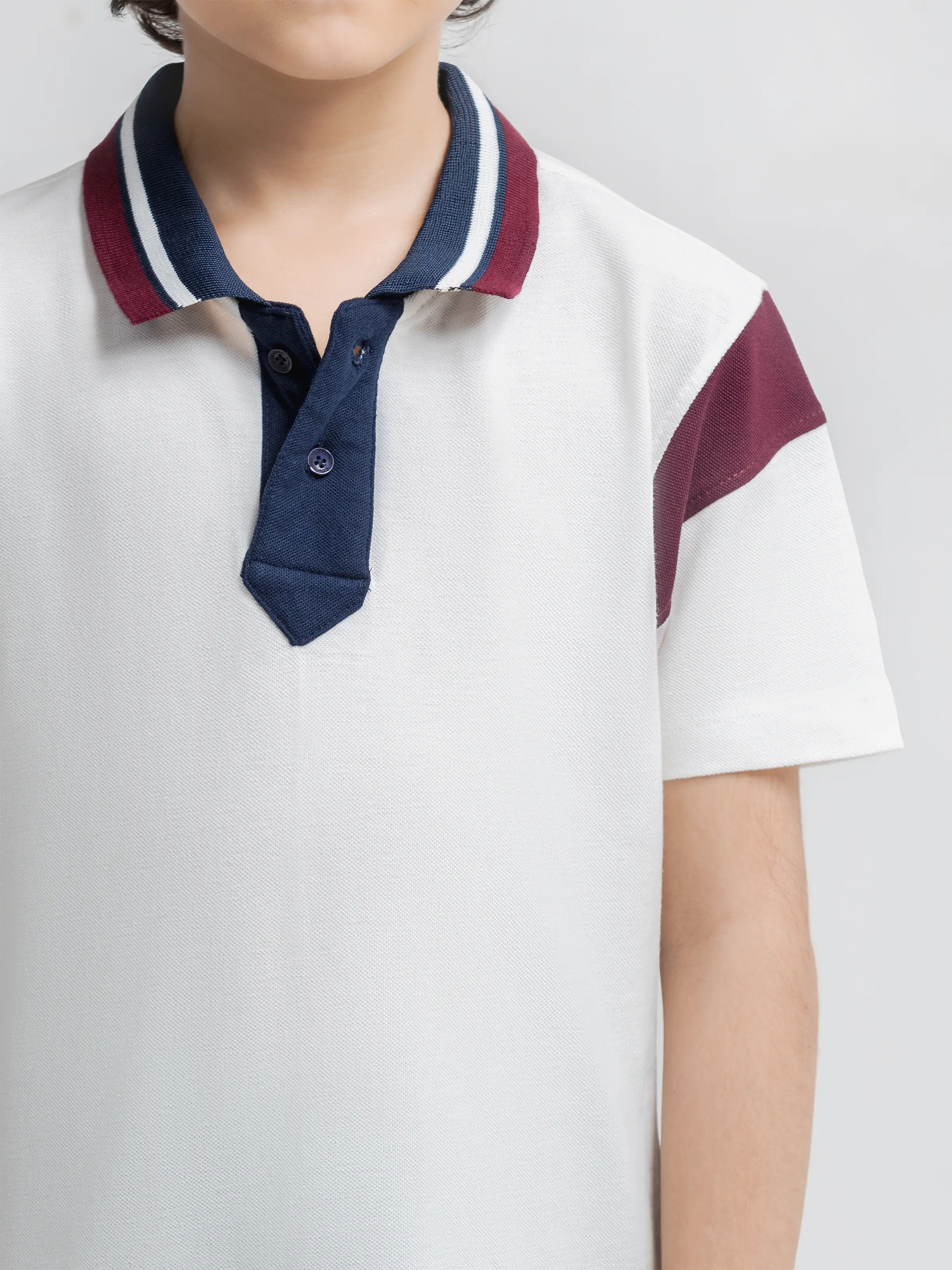 Boy's White Polo Shirt - EBTPS6-049 - Image 3