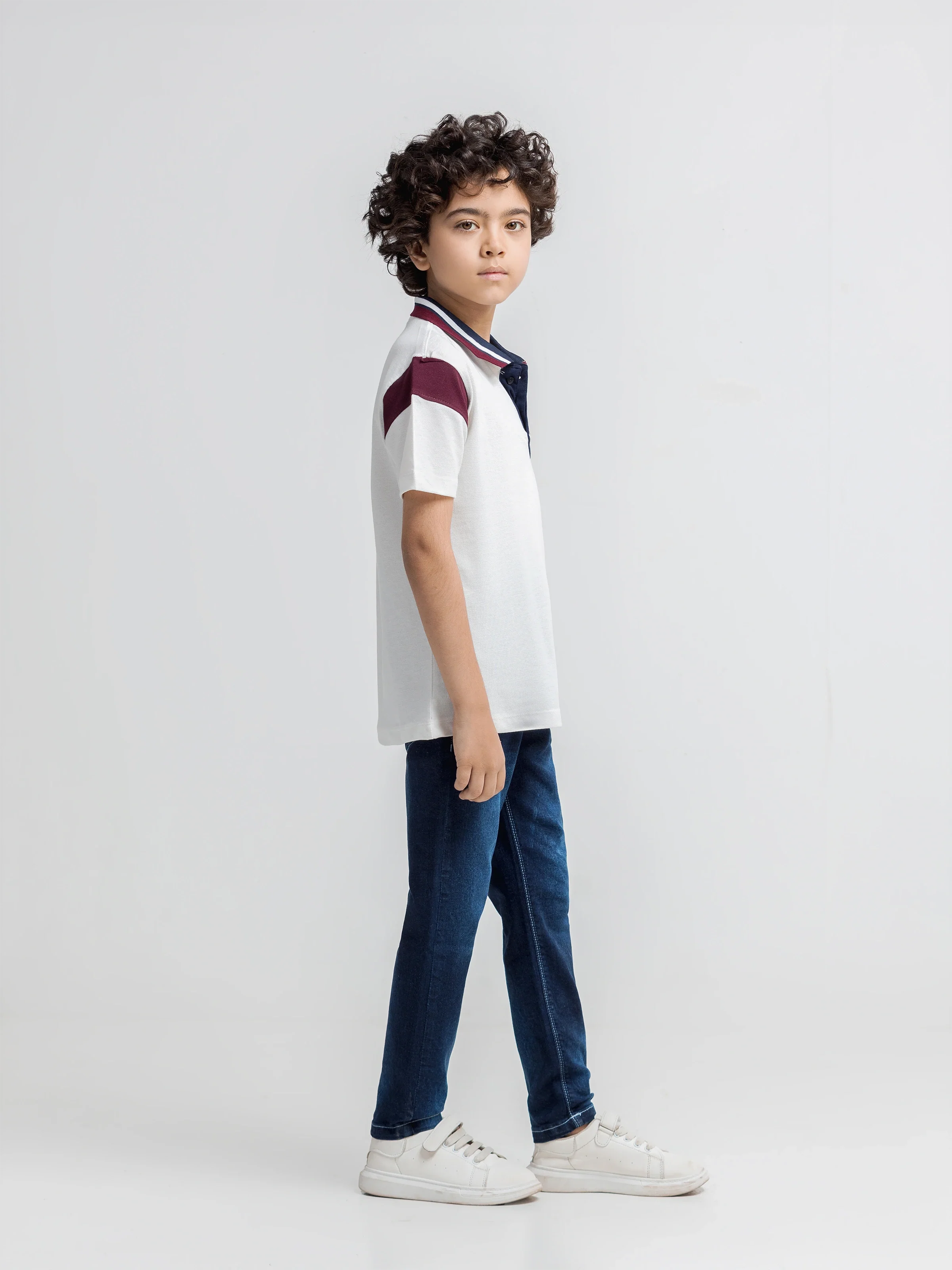 Boy's White Polo Shirt - EBTPS6-049 - Image 4