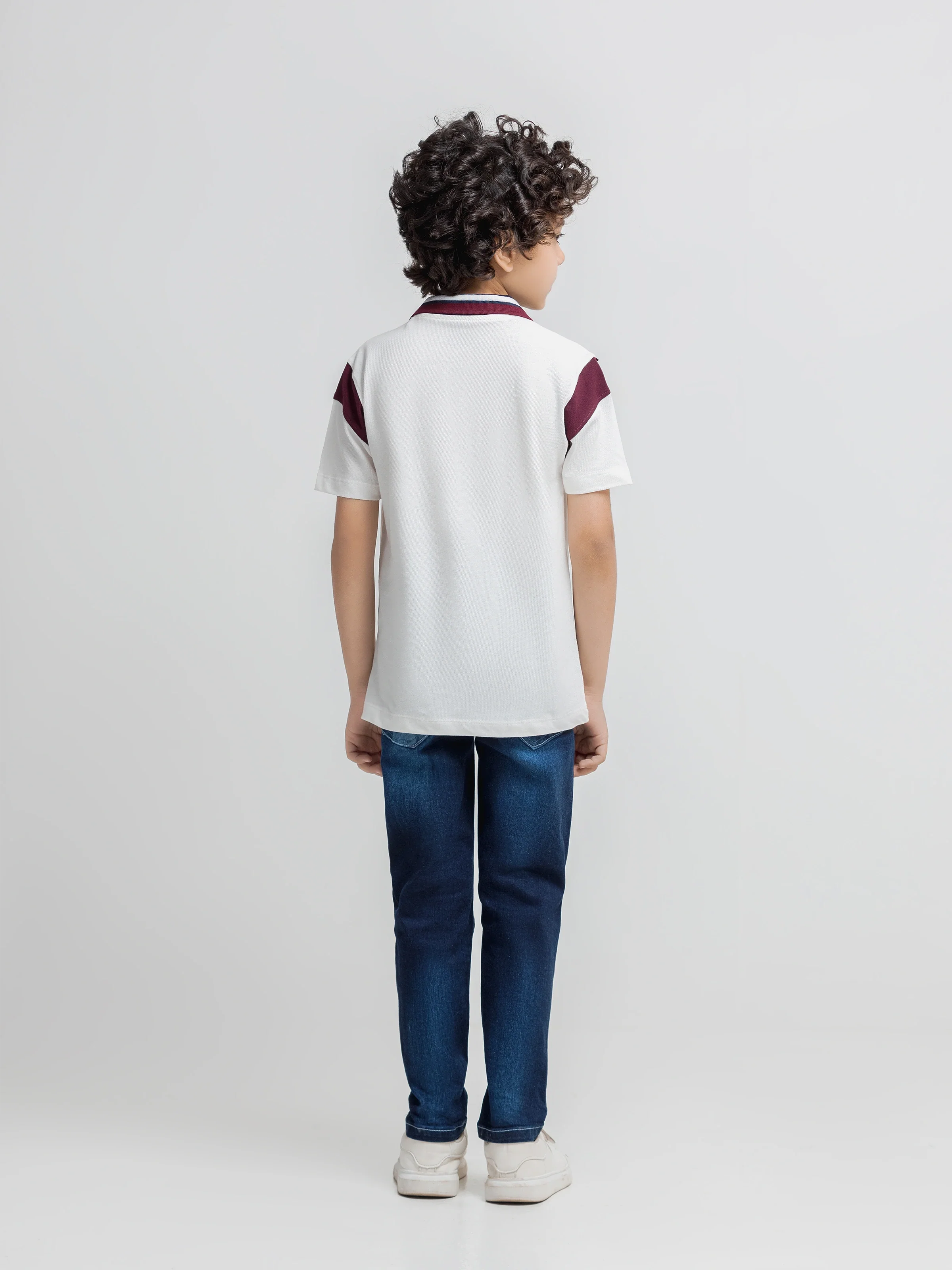 Boy's White Polo Shirt - EBTPS6-049 - Image 5