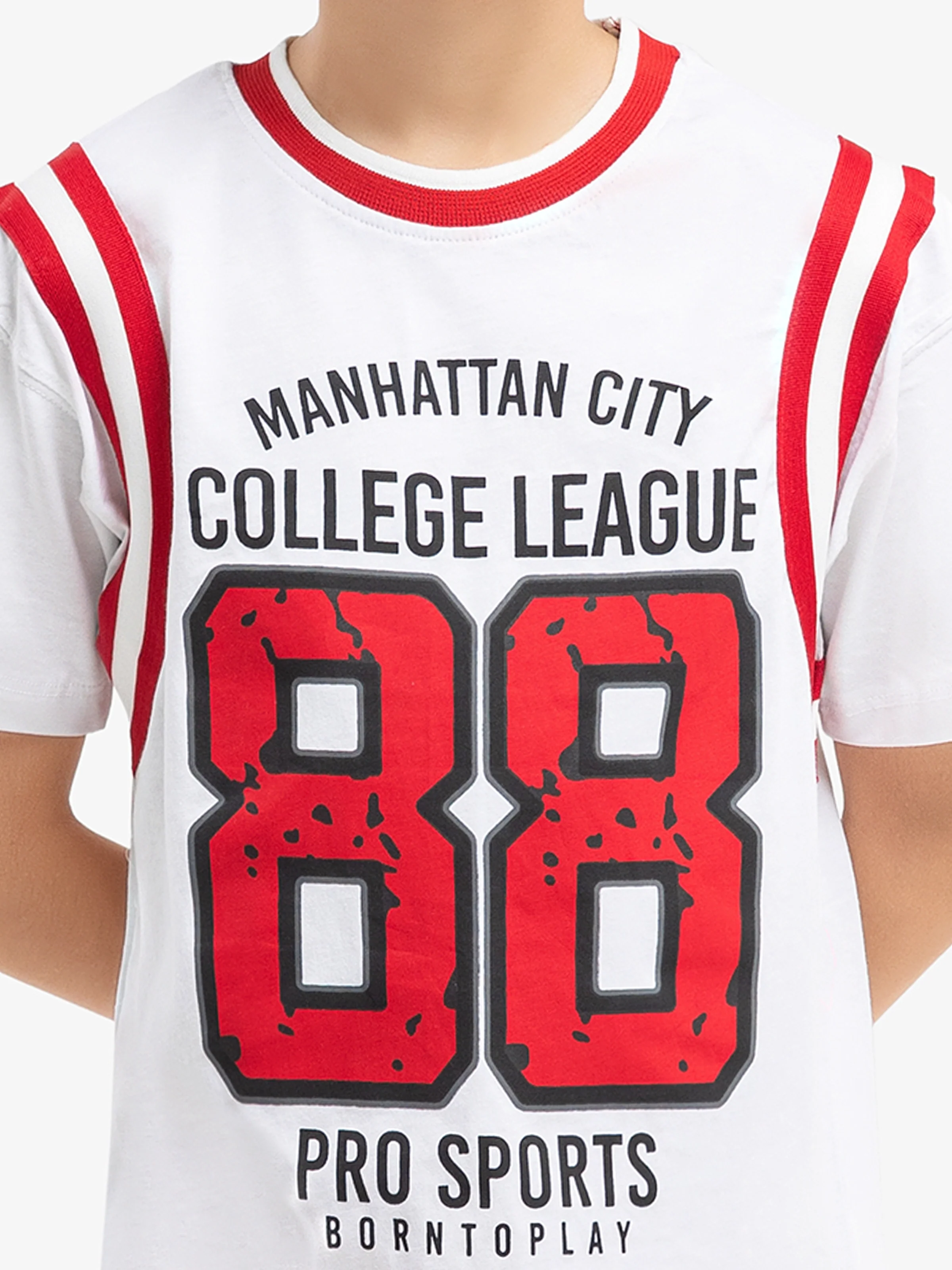 Boy's White & Red Co-Ord Set - EBTCS5-009 - Image 3