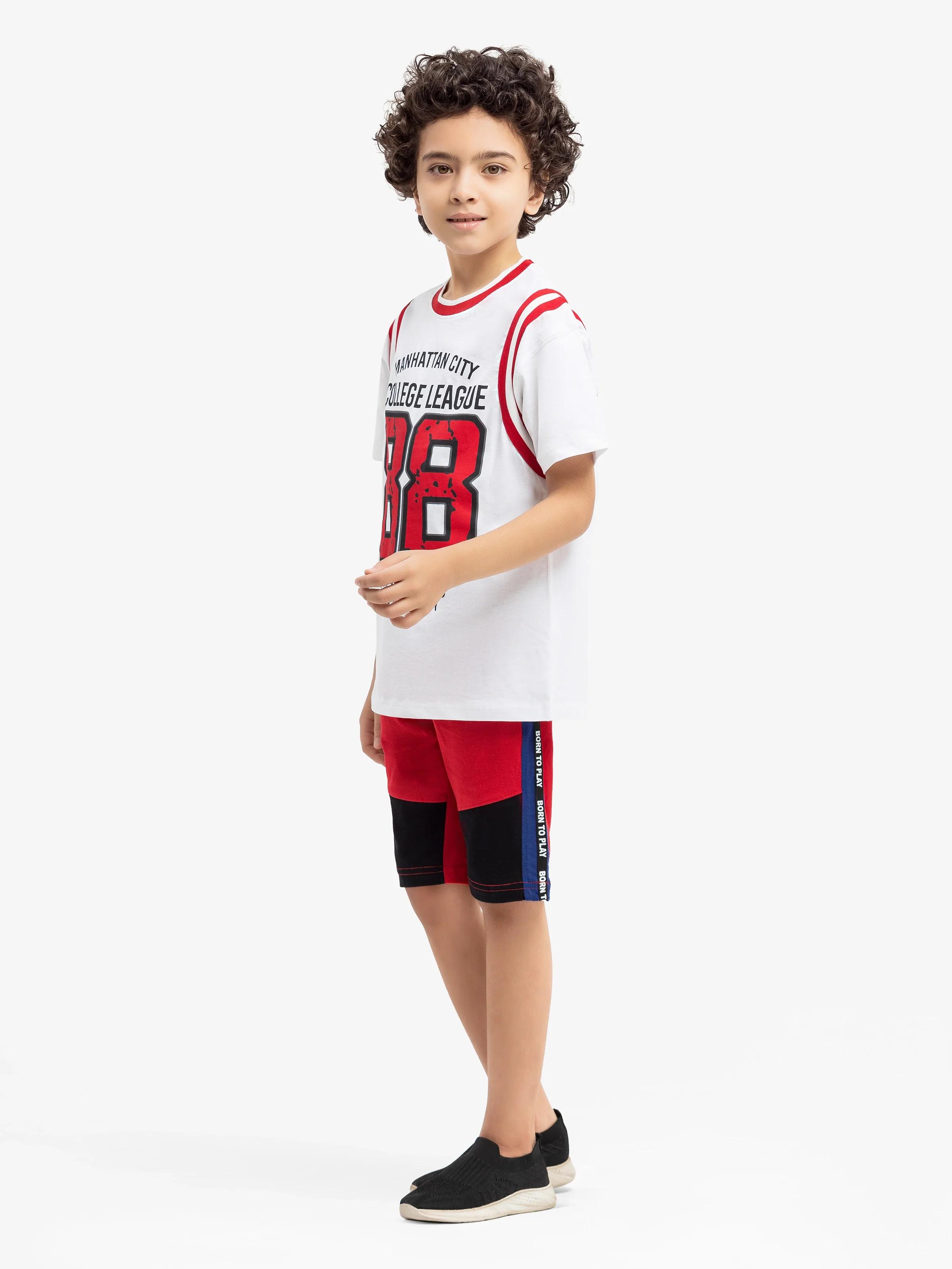 Boy's White & Red Co-Ord Set - EBTCS5-009 - Image 4