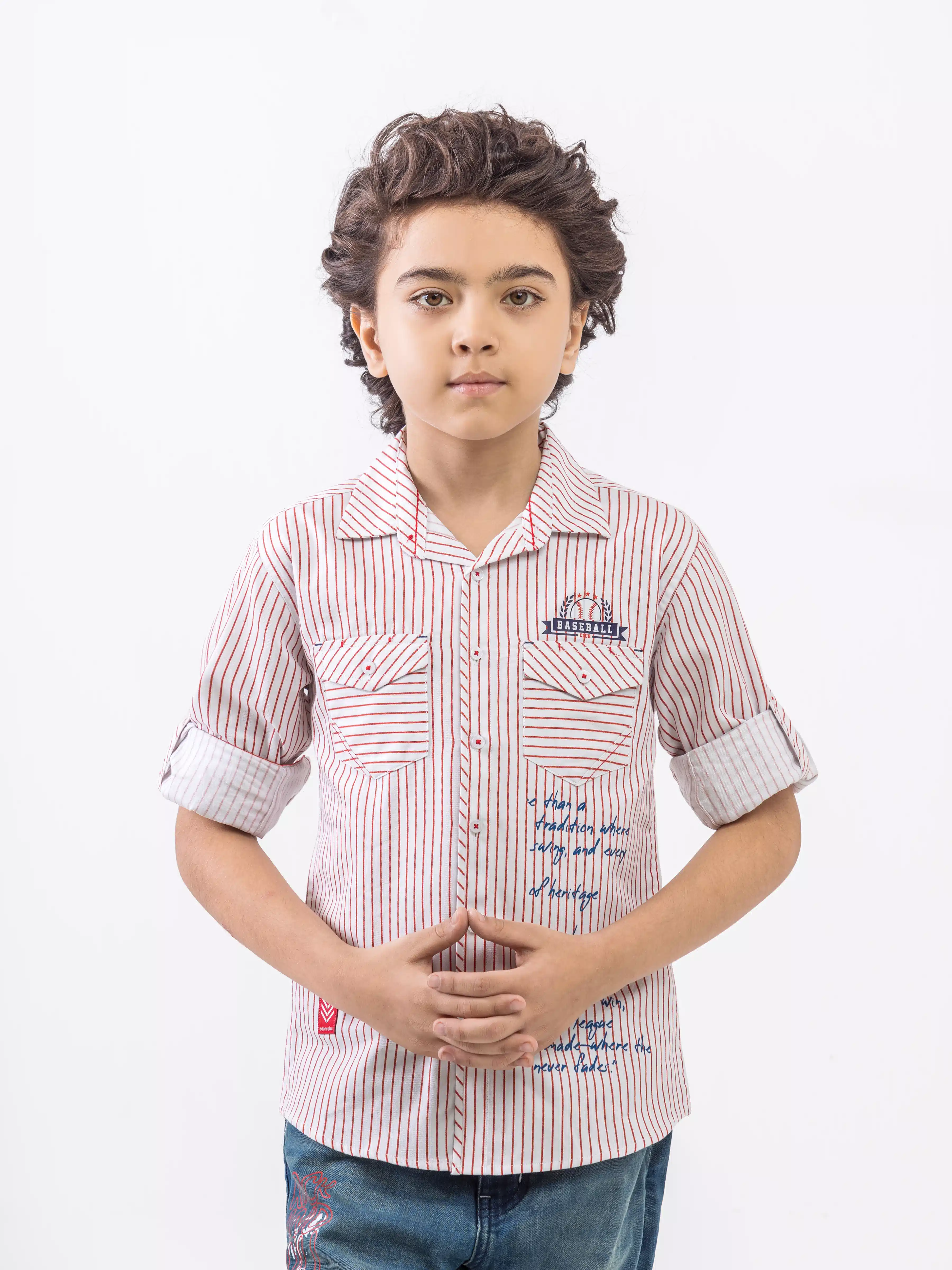 Boy's White & Red Shirt - EBTSF5-27683